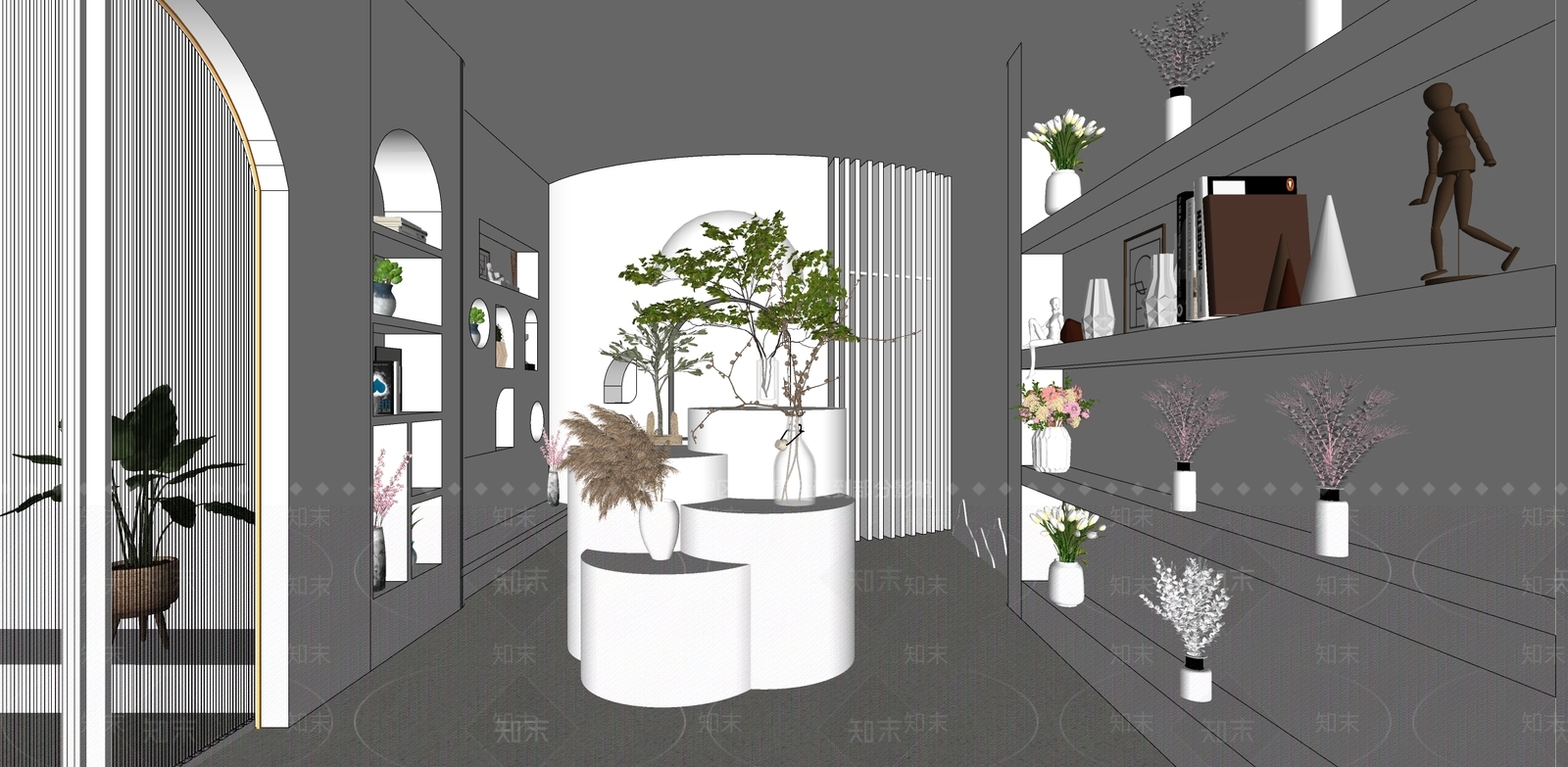 现代花店SU模型下载【ID:1175115333】