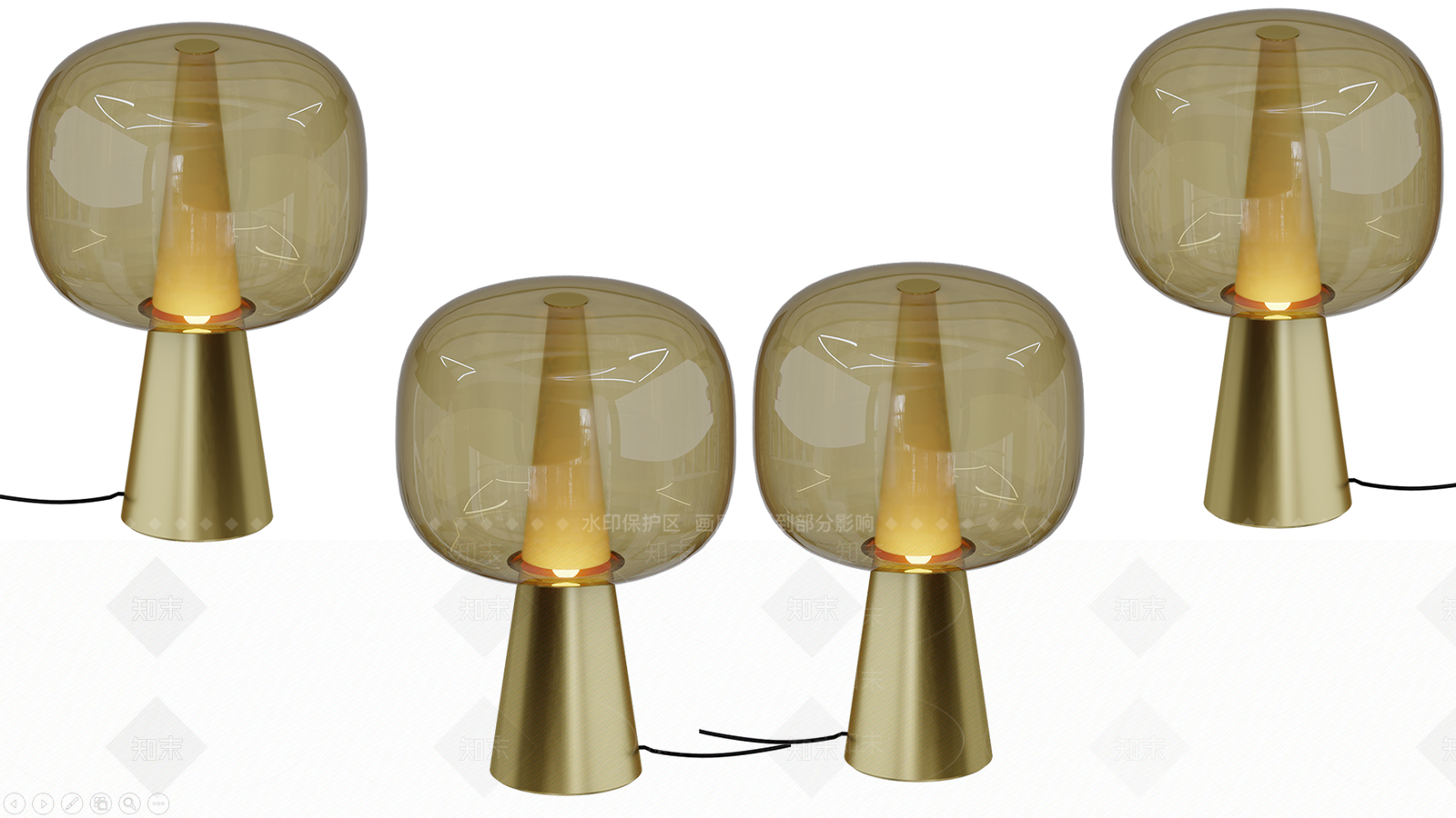 欧式美式台灯SU模型下载【ID:1175115512】