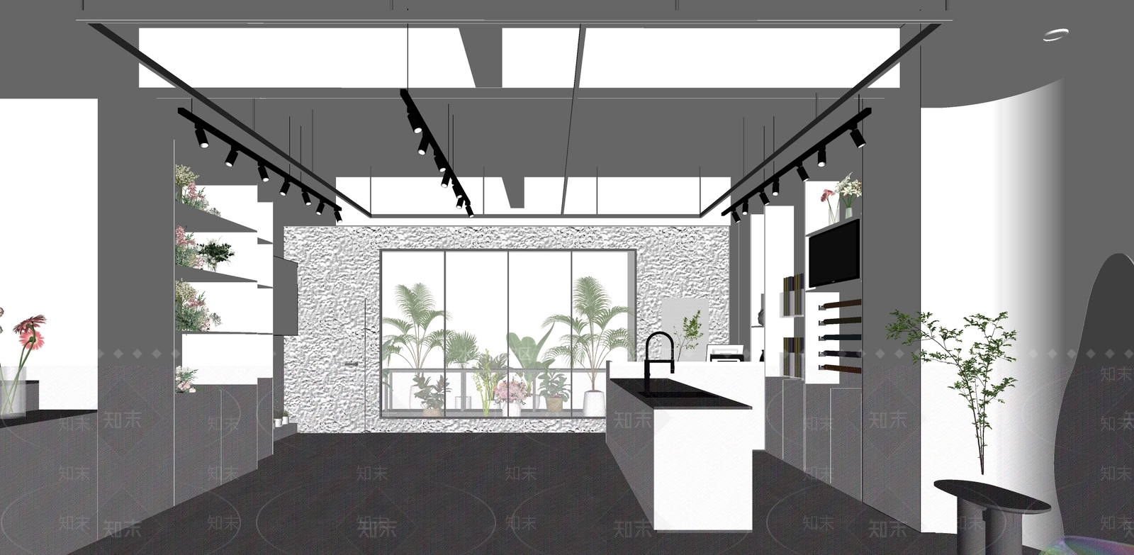 现代花店SU模型下载【ID:1175116432】