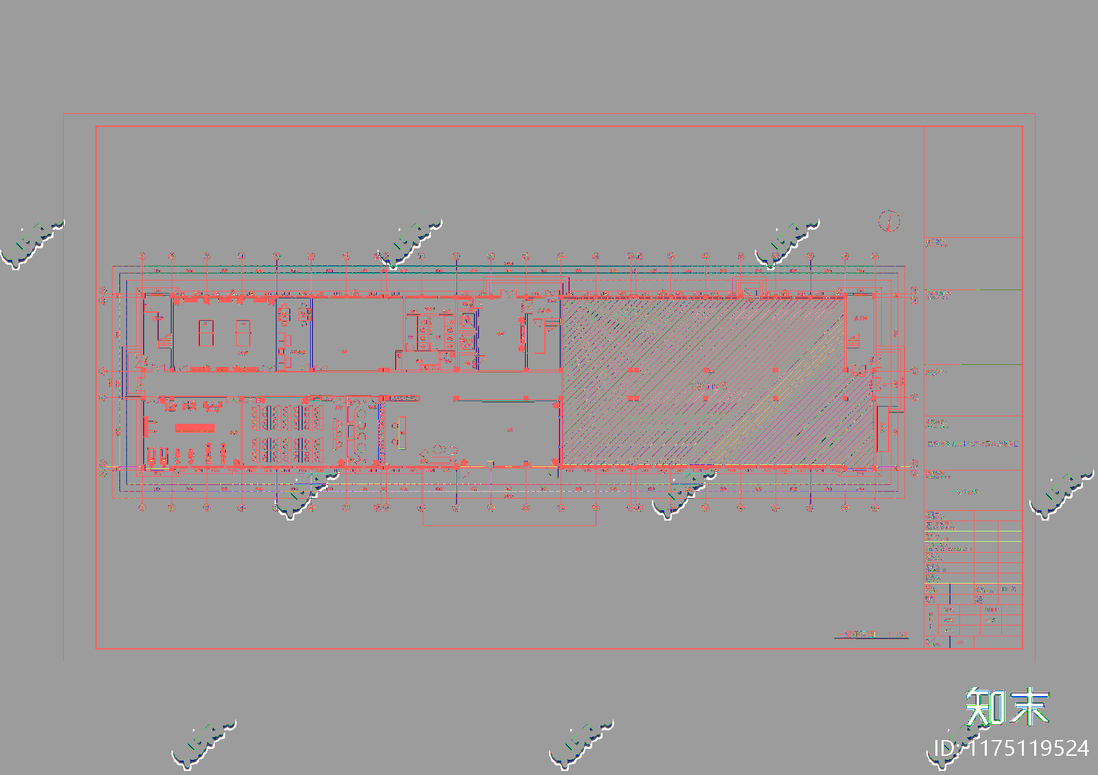 现代新中式整体办公空间cad施工图下载【ID:1175119524】