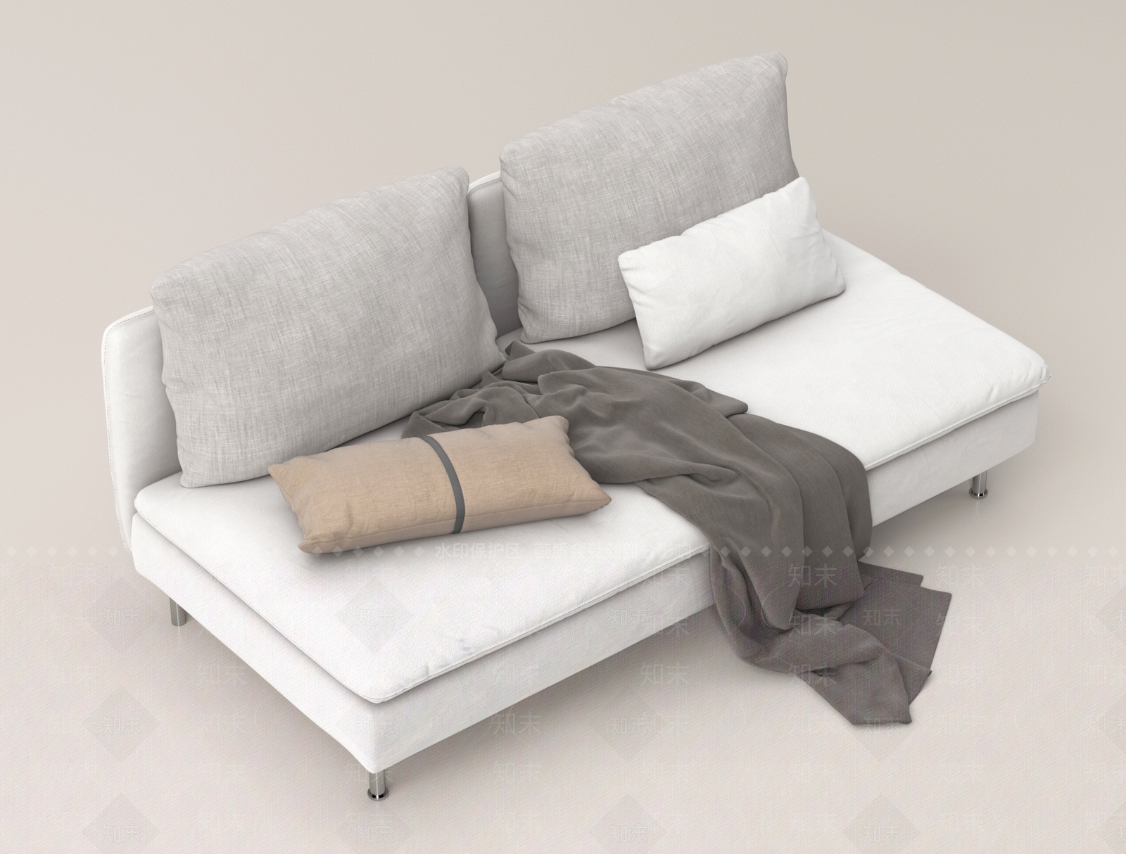 现代沙发床SU模型下载【ID:1175130512】