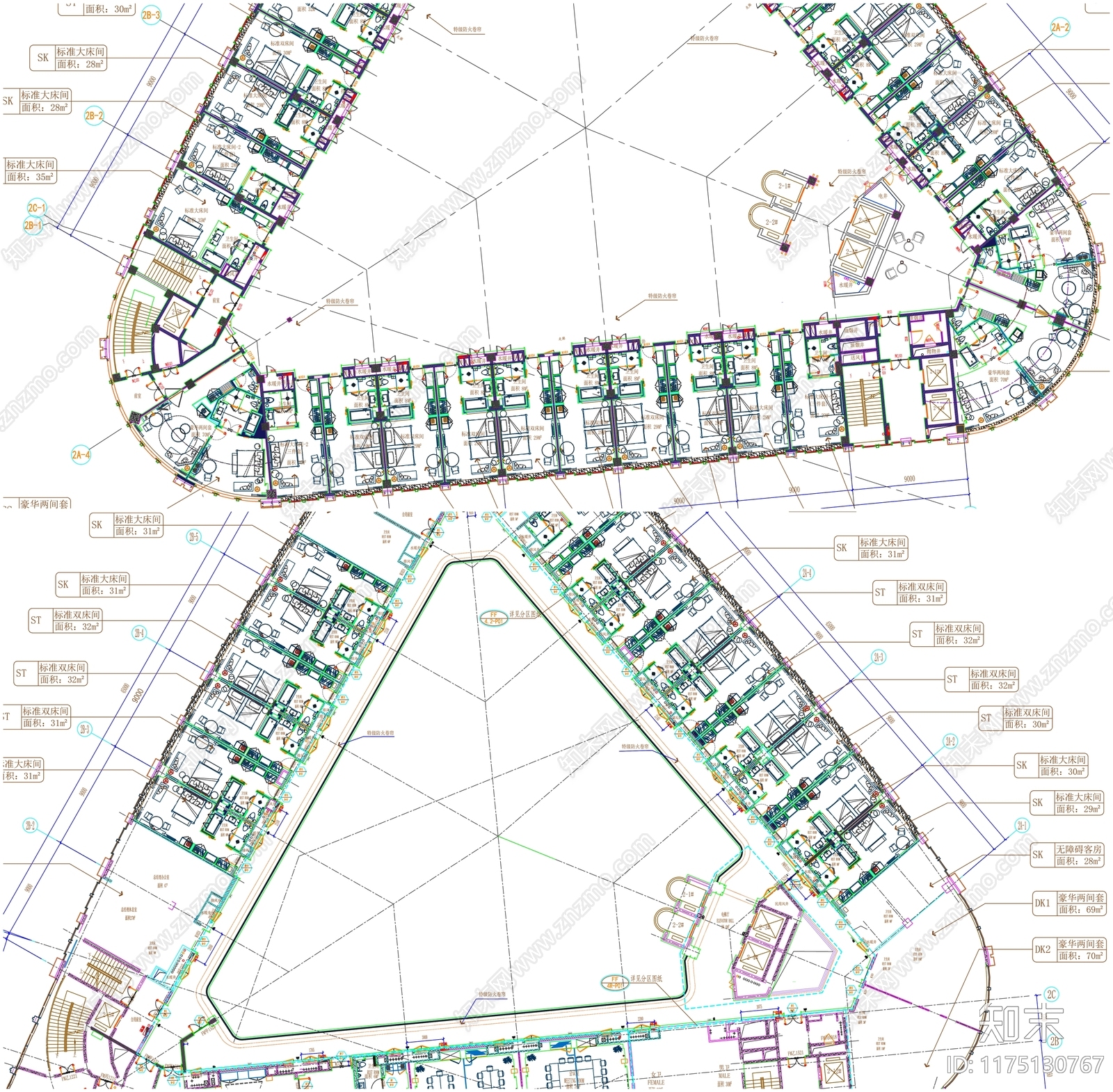 现代工装图库cad施工图下载【ID:1175130767】