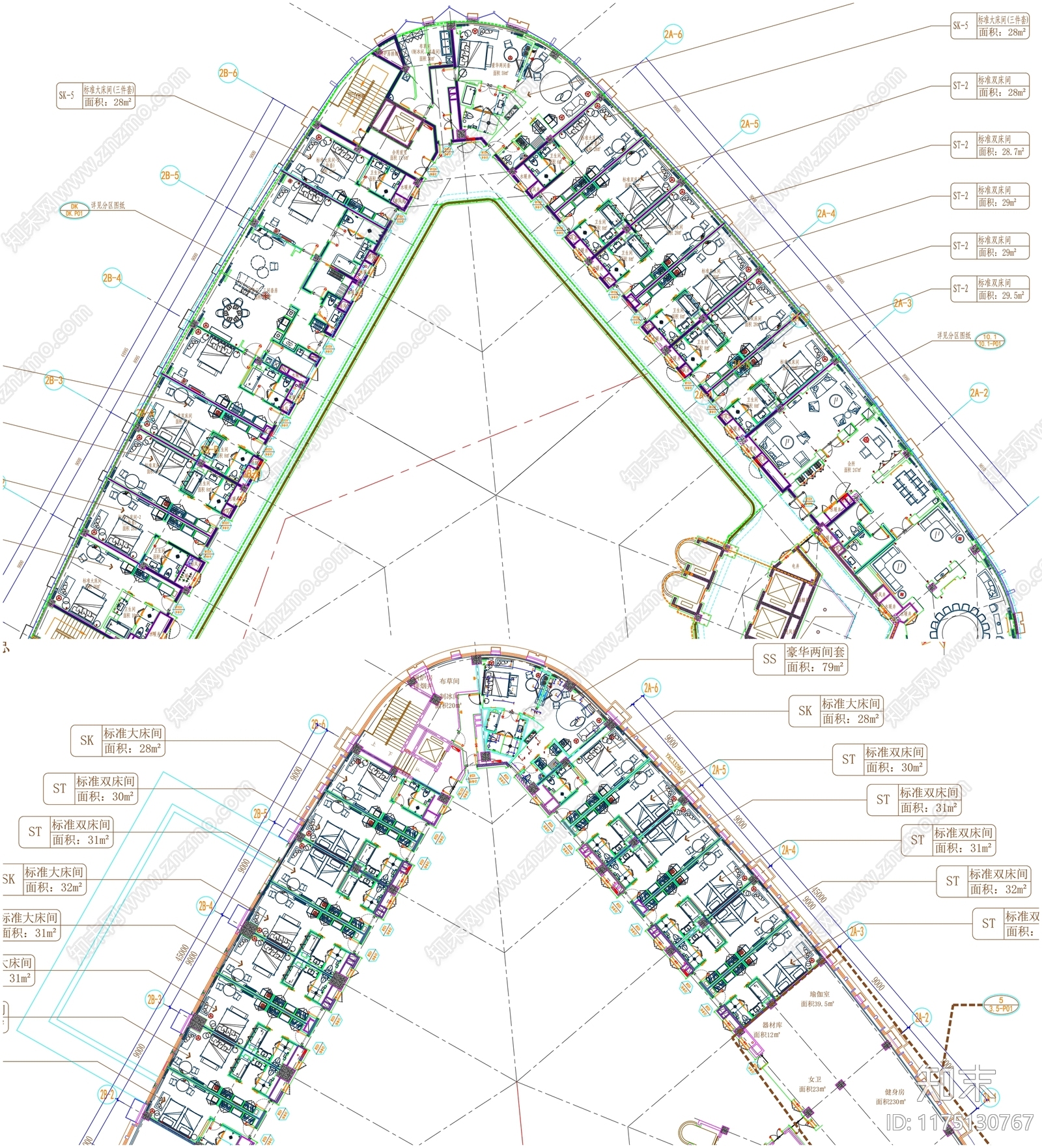 现代工装图库cad施工图下载【ID:1175130767】