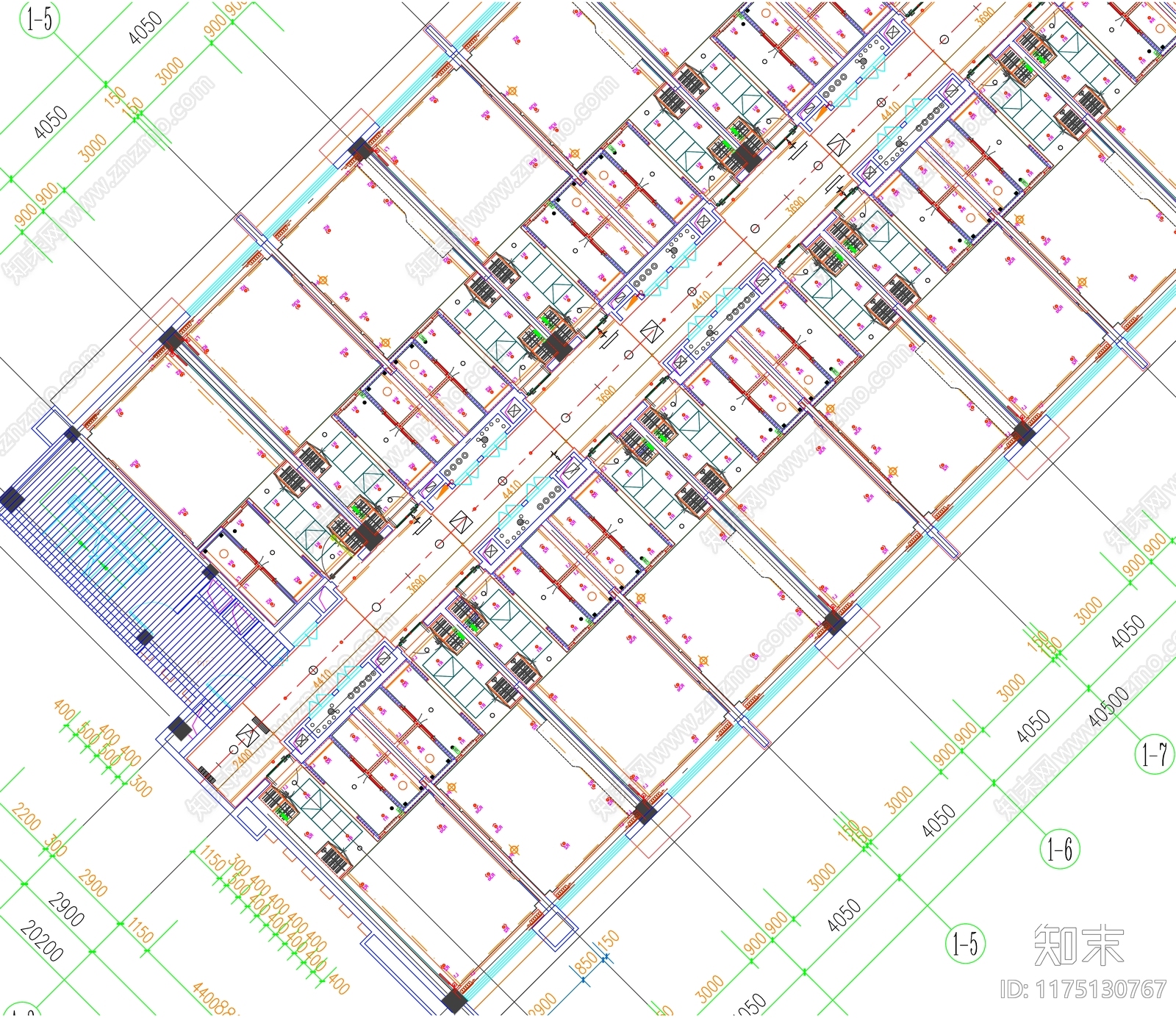 现代工装图库cad施工图下载【ID:1175130767】