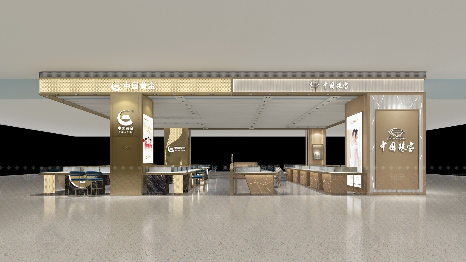 现代珠宝店3D模型下载【ID:1175134637】