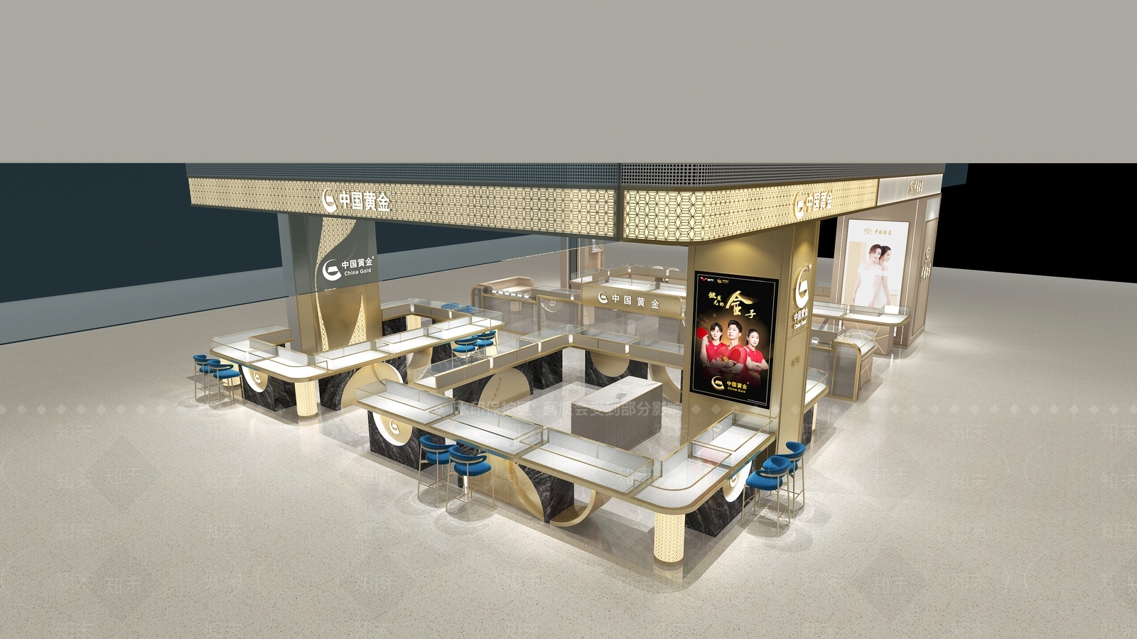 现代珠宝店3D模型下载【ID:1175134637】