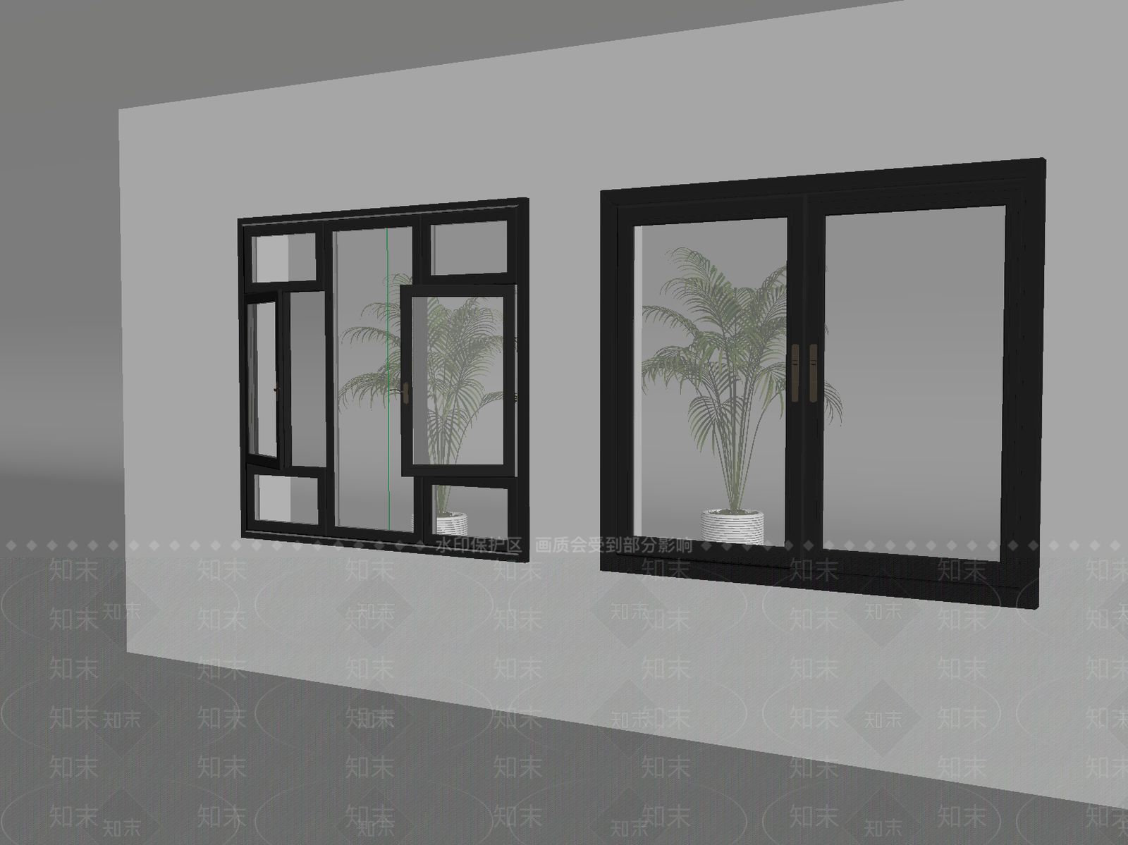 现代橱窗SU模型下载【ID:1175138350】
