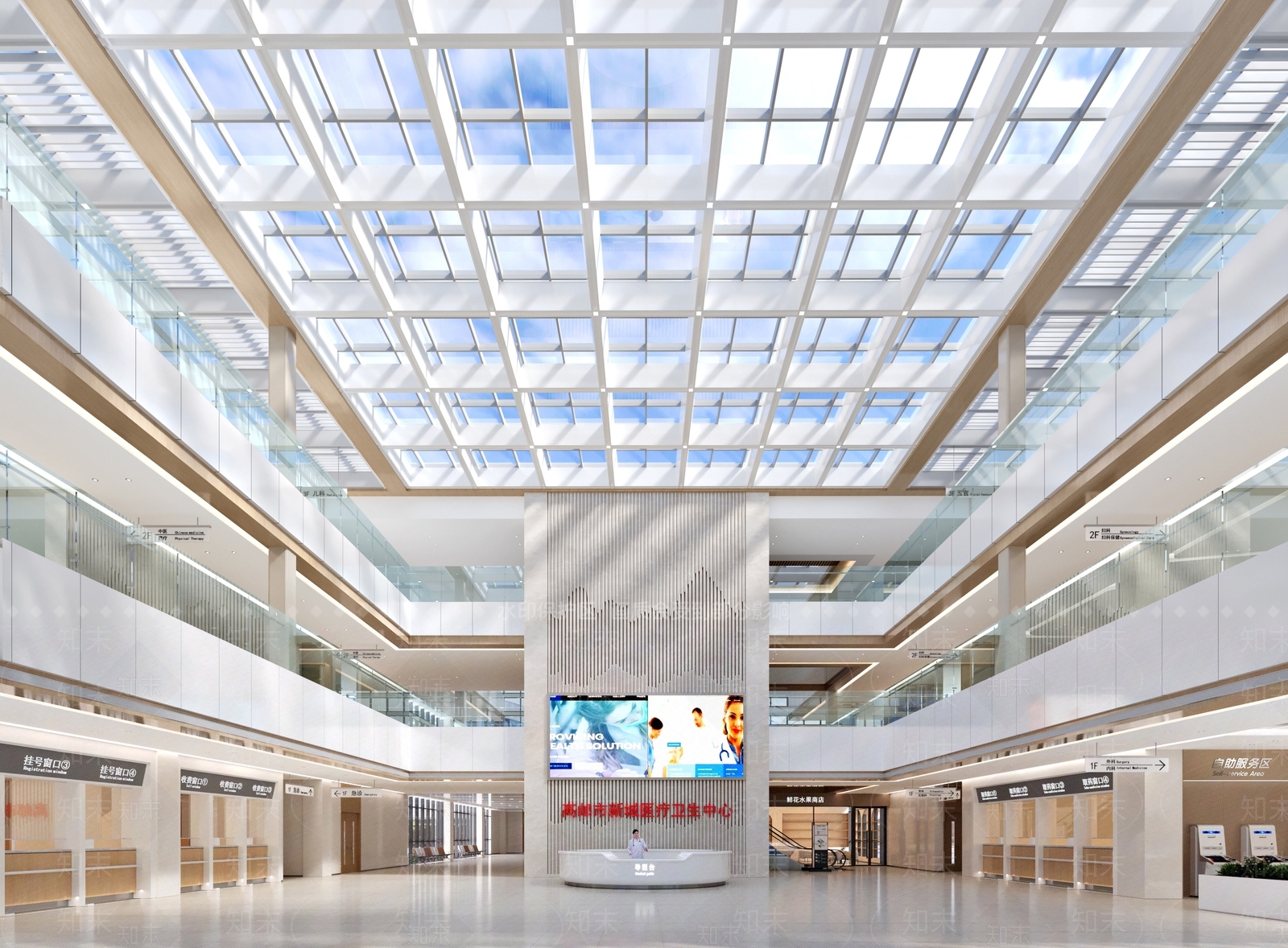 现代医院3D模型下载【ID:1175138469】