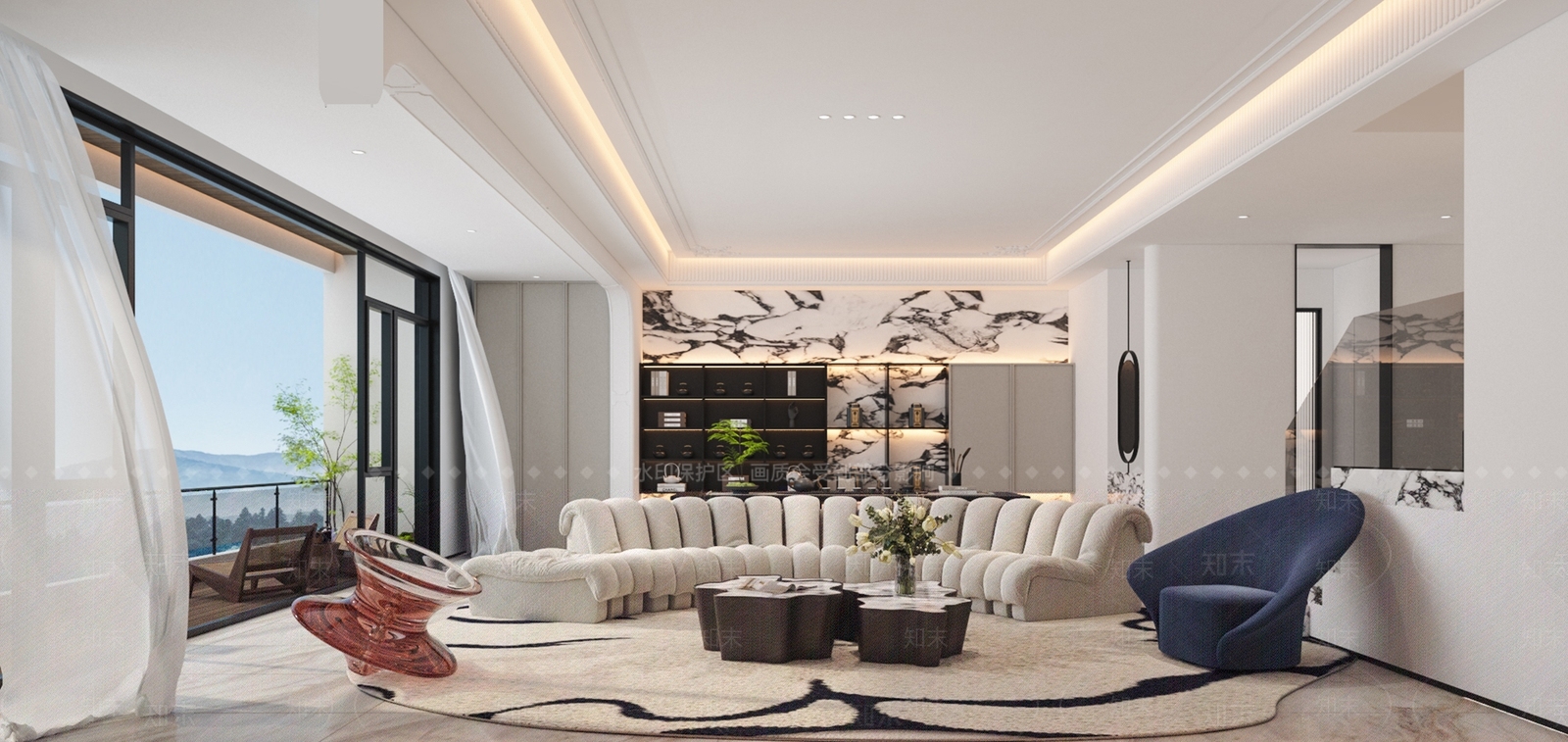 现代开放式厨房3D模型下载【ID:1214802572】