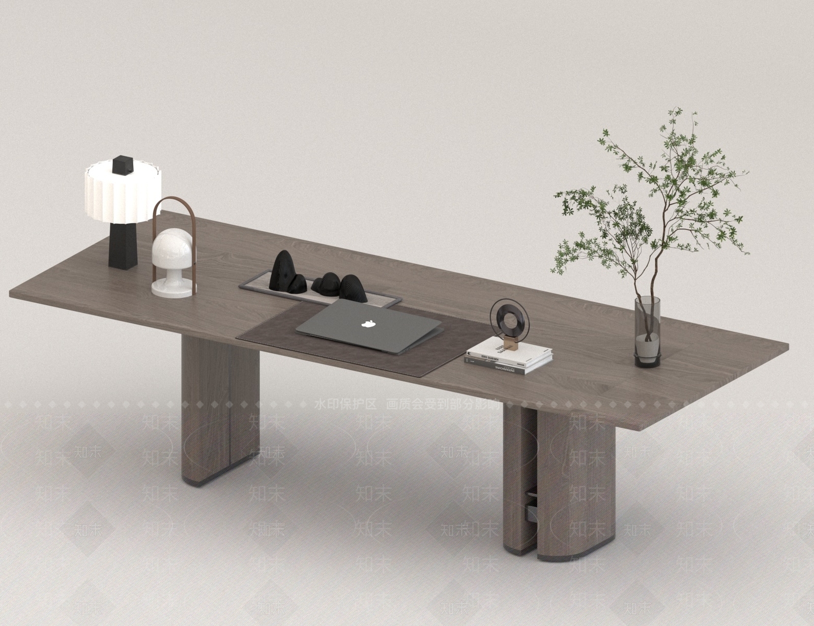 现代办公桌3D模型下载【ID:1175156099】