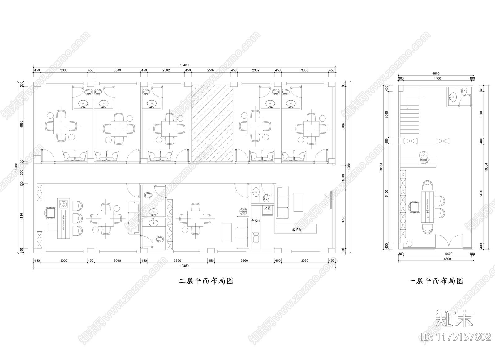 现代茶馆cad施工图下载【ID:1175157602】