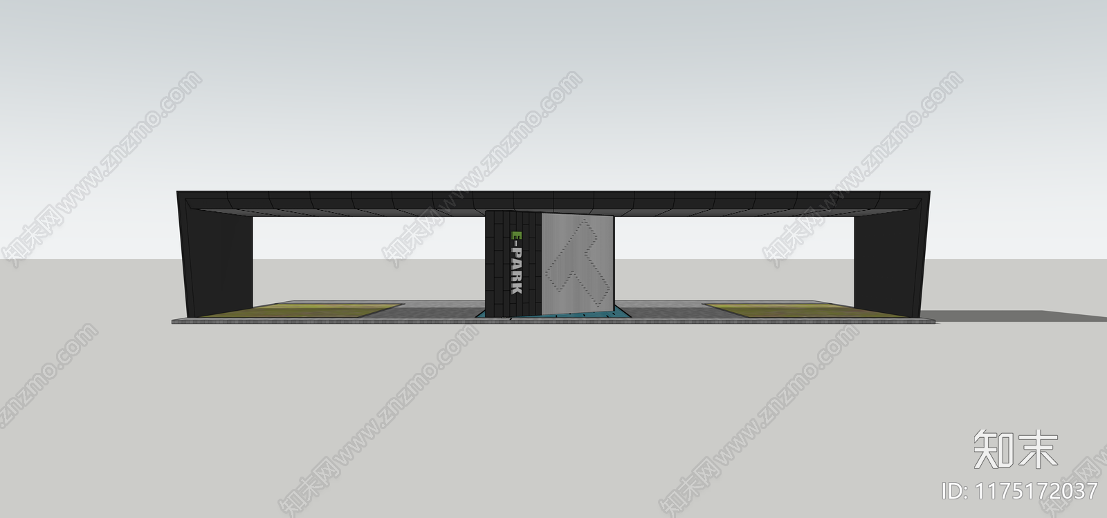 现代入口大门SU模型下载【ID:1175172037】