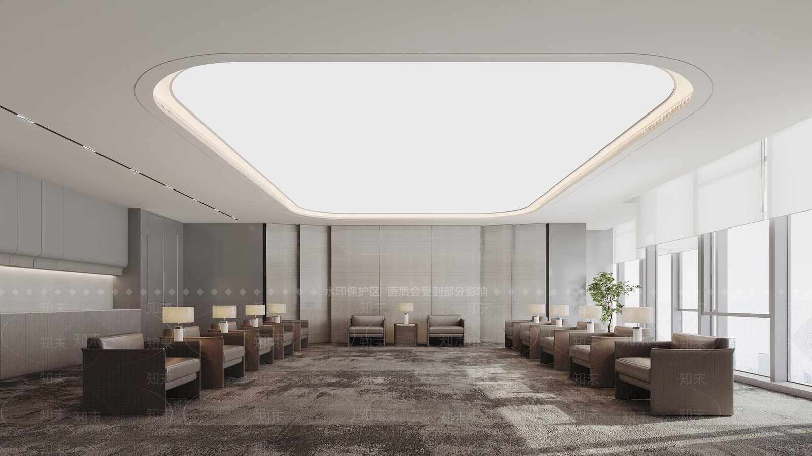 现代极简接待室3D模型下载【ID:1175173240】