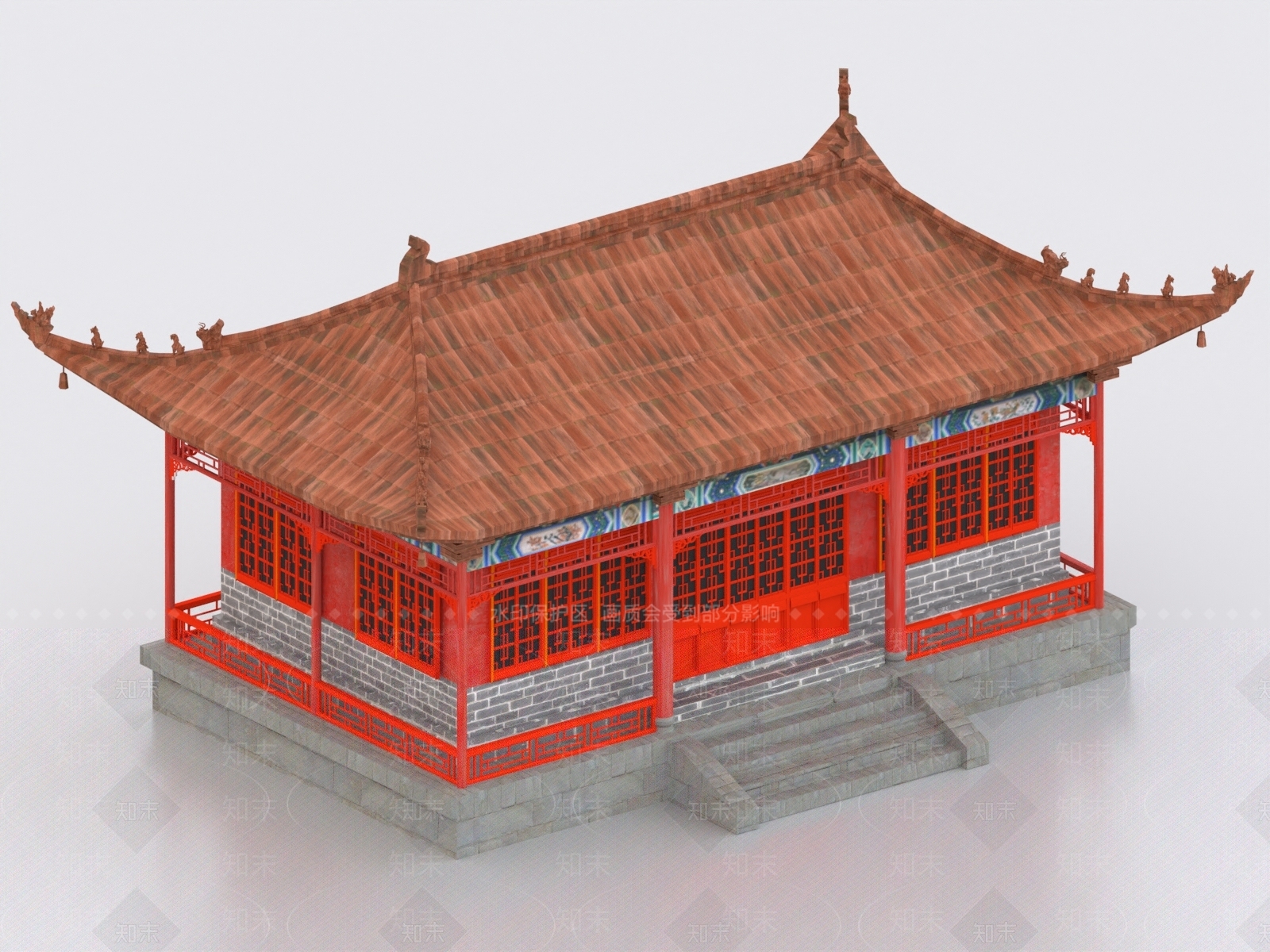 中式古建3D模型下载【ID:1175177047】