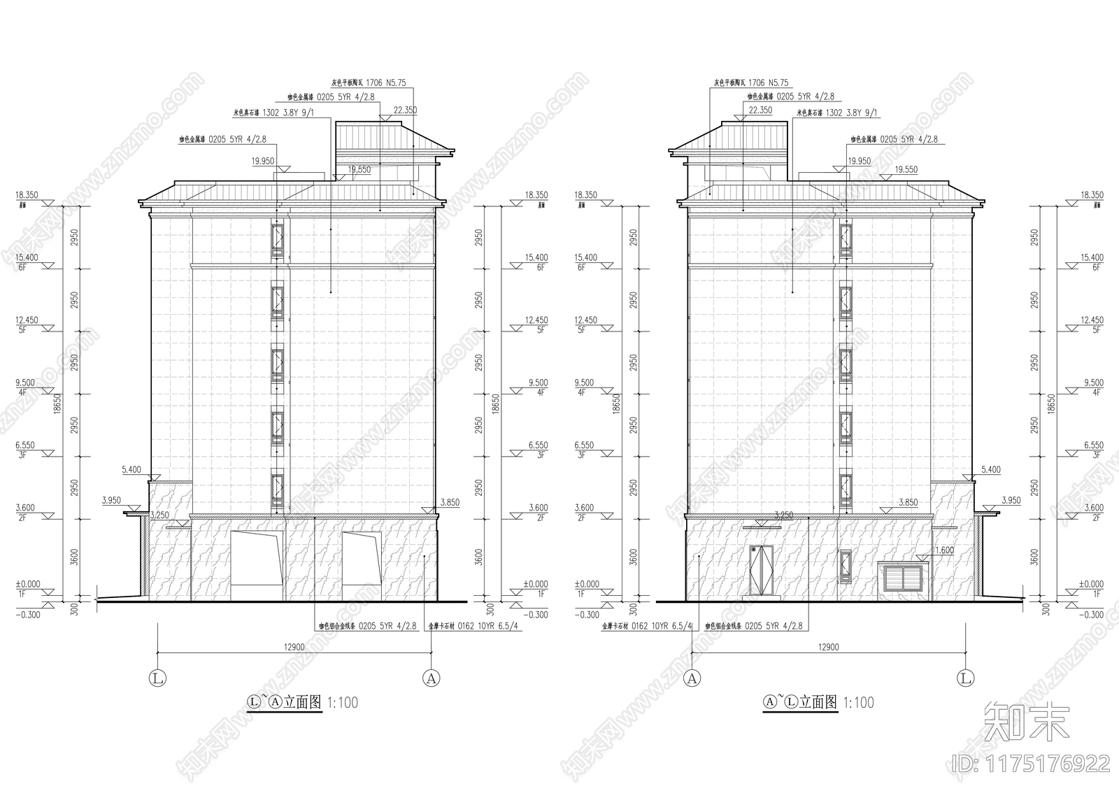 新中式住宅楼建筑cad施工图下载【ID:1175176922】