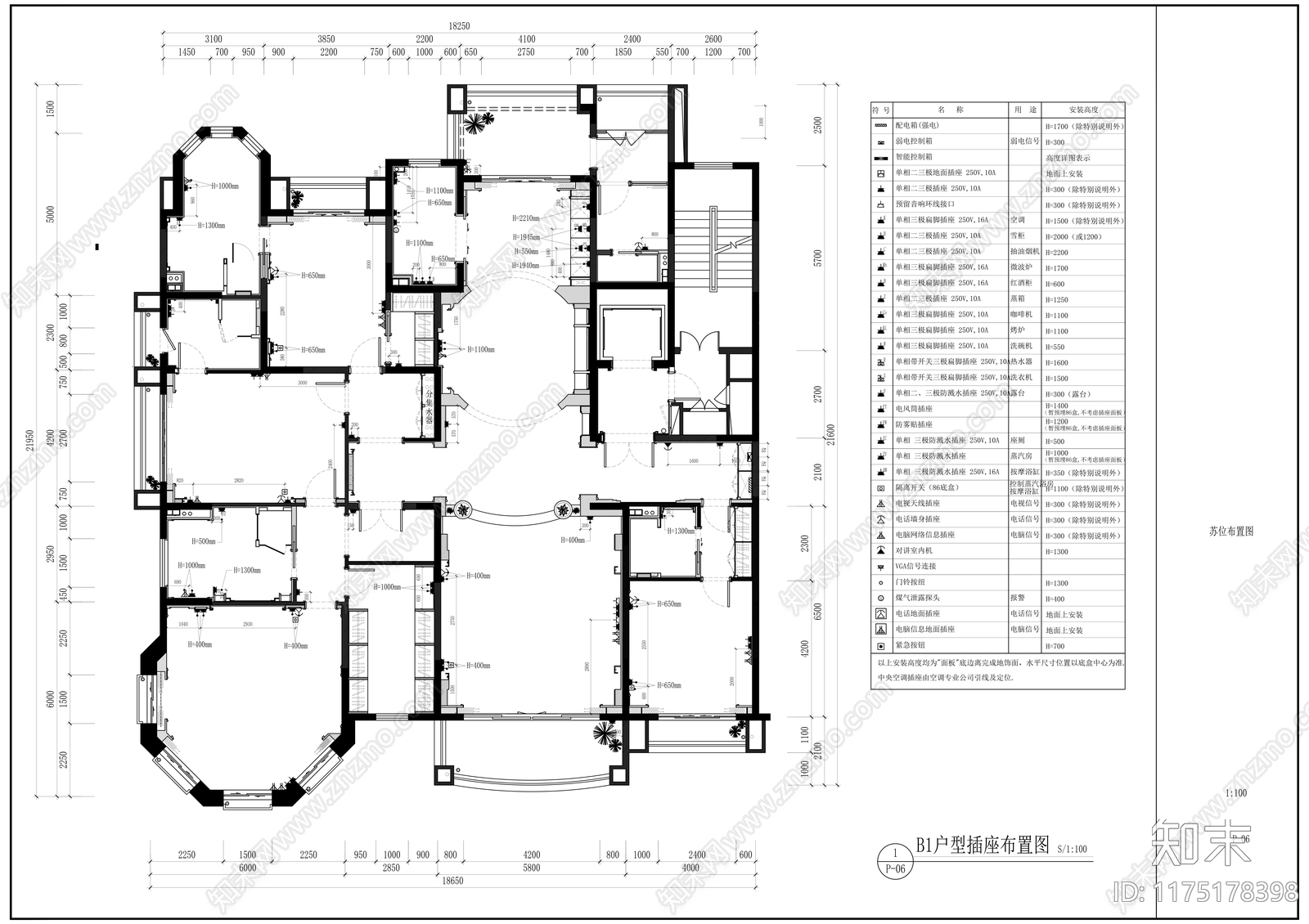 平层cad施工图下载【ID:1175178398】