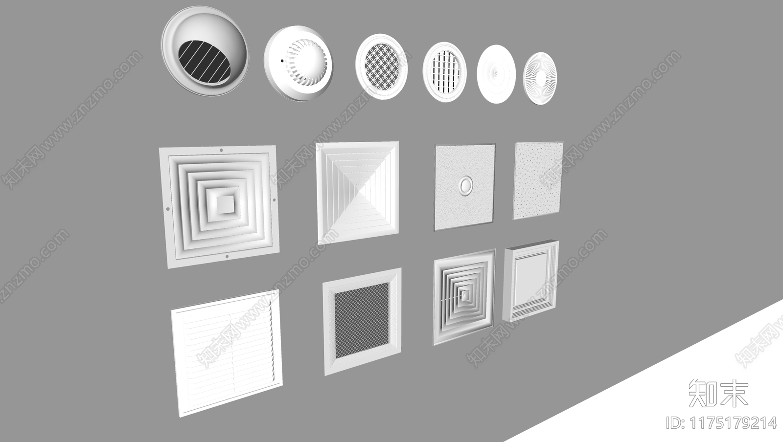 空调出风口SU模型下载【ID:1175179214】