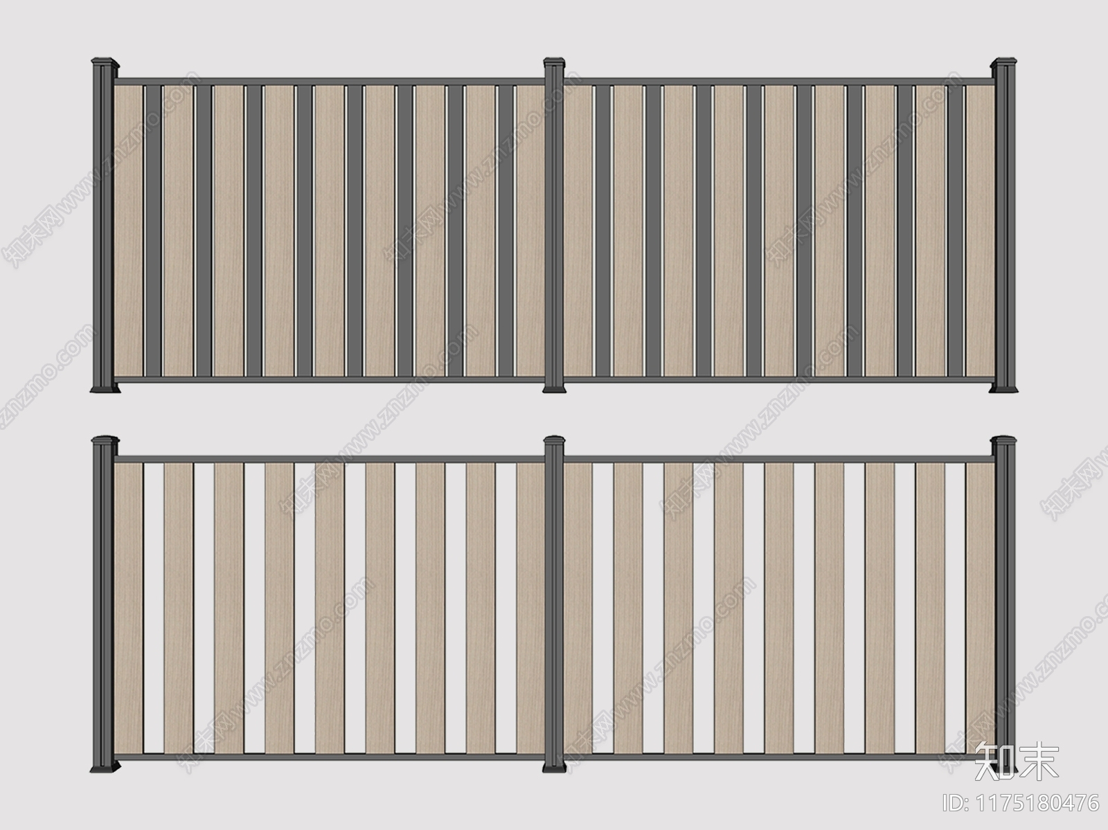 现代中式围栏护栏SU模型下载【ID:1175180476】