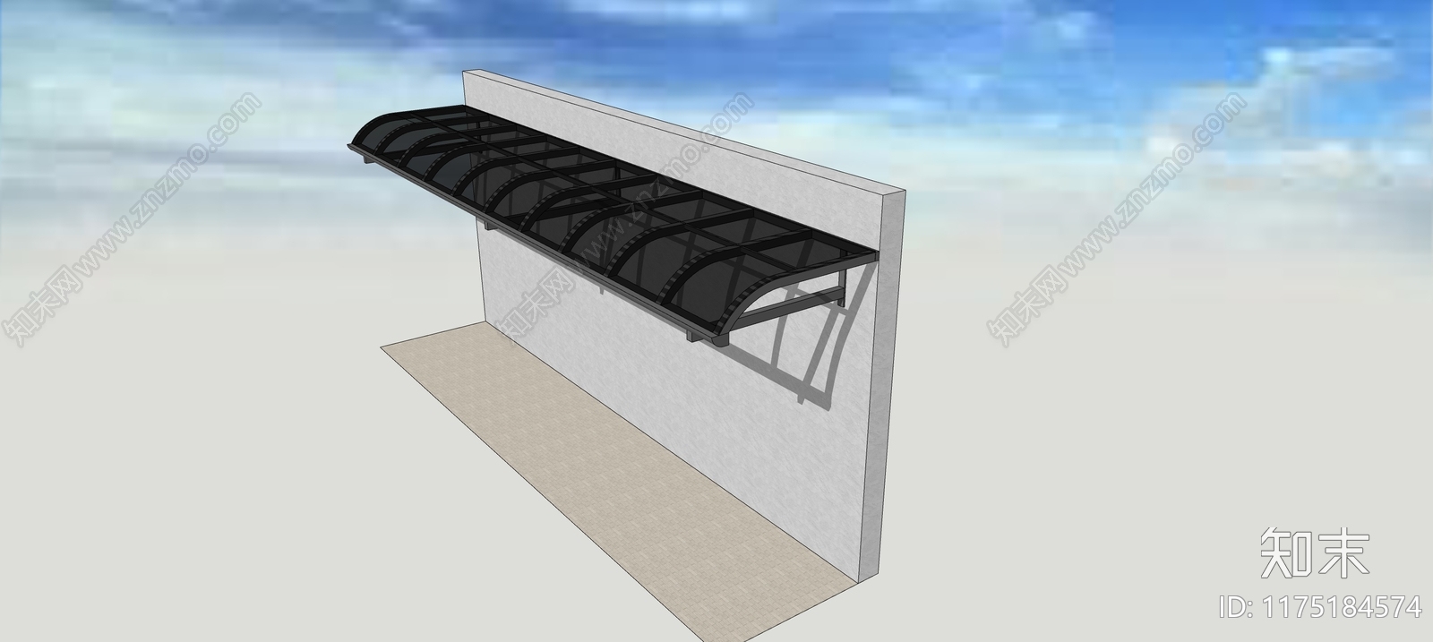 现代雨棚SU模型下载【ID:1175184574】