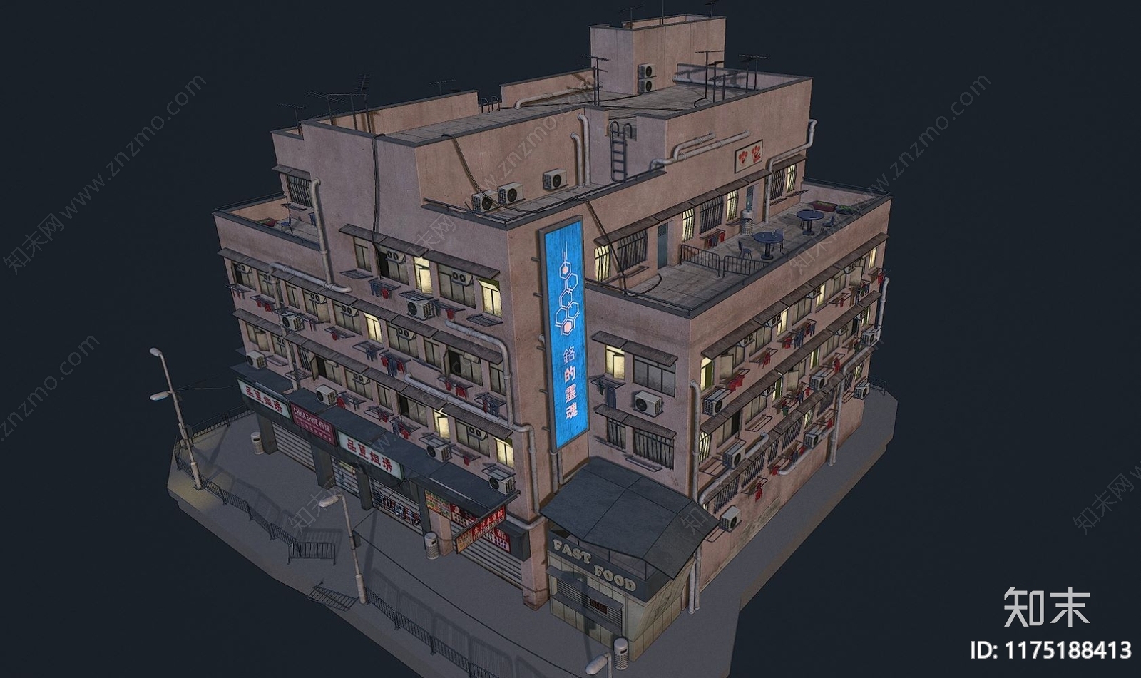 现代其他住宅外观3D模型下载【ID:1175188413】