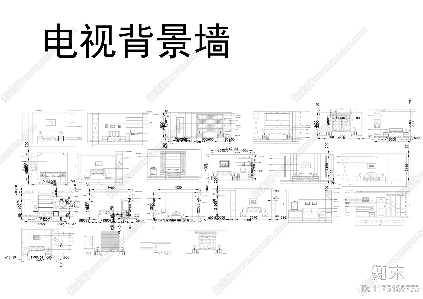 现代综合家具图库cad施工图下载【ID:1175188773】