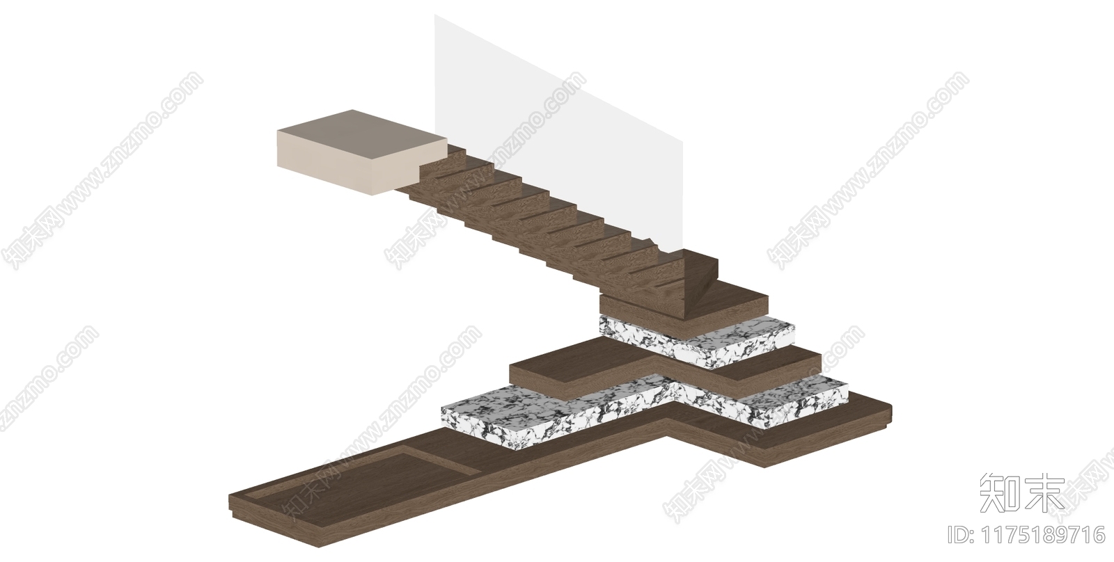 现代中古楼梯SU模型下载【ID:1175189716】