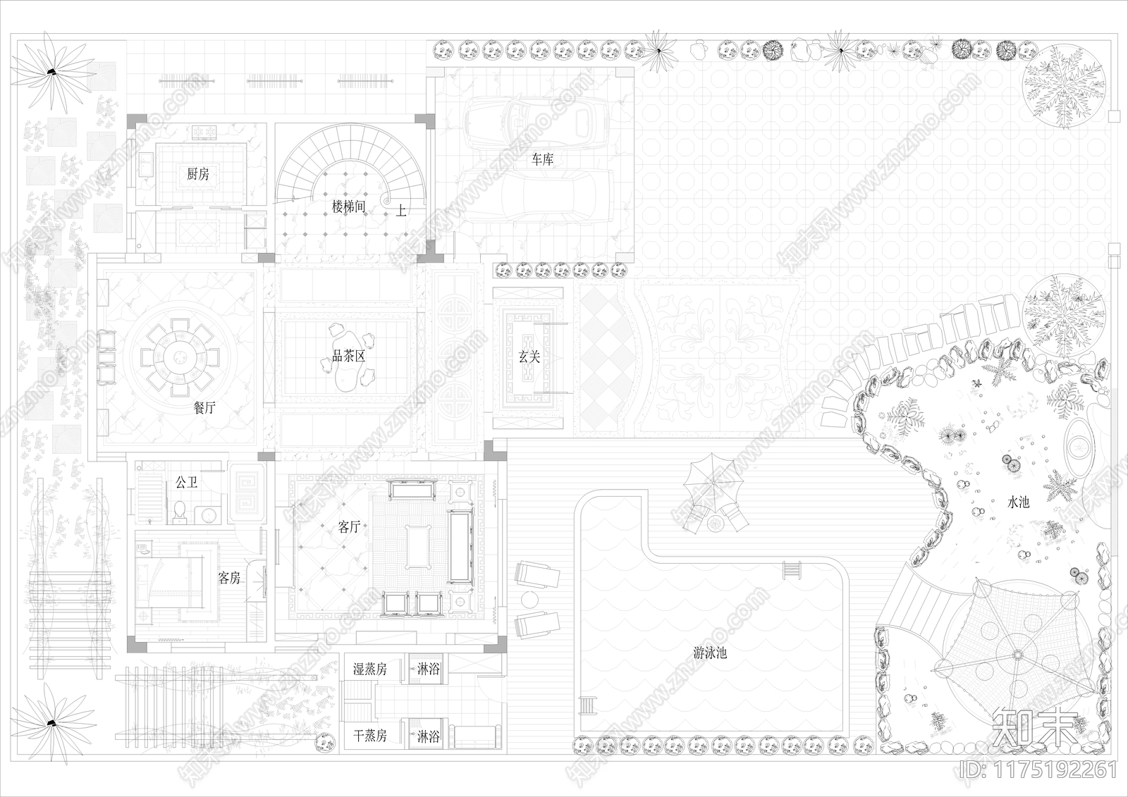 现代填充图案施工图下载【ID:1175192261】