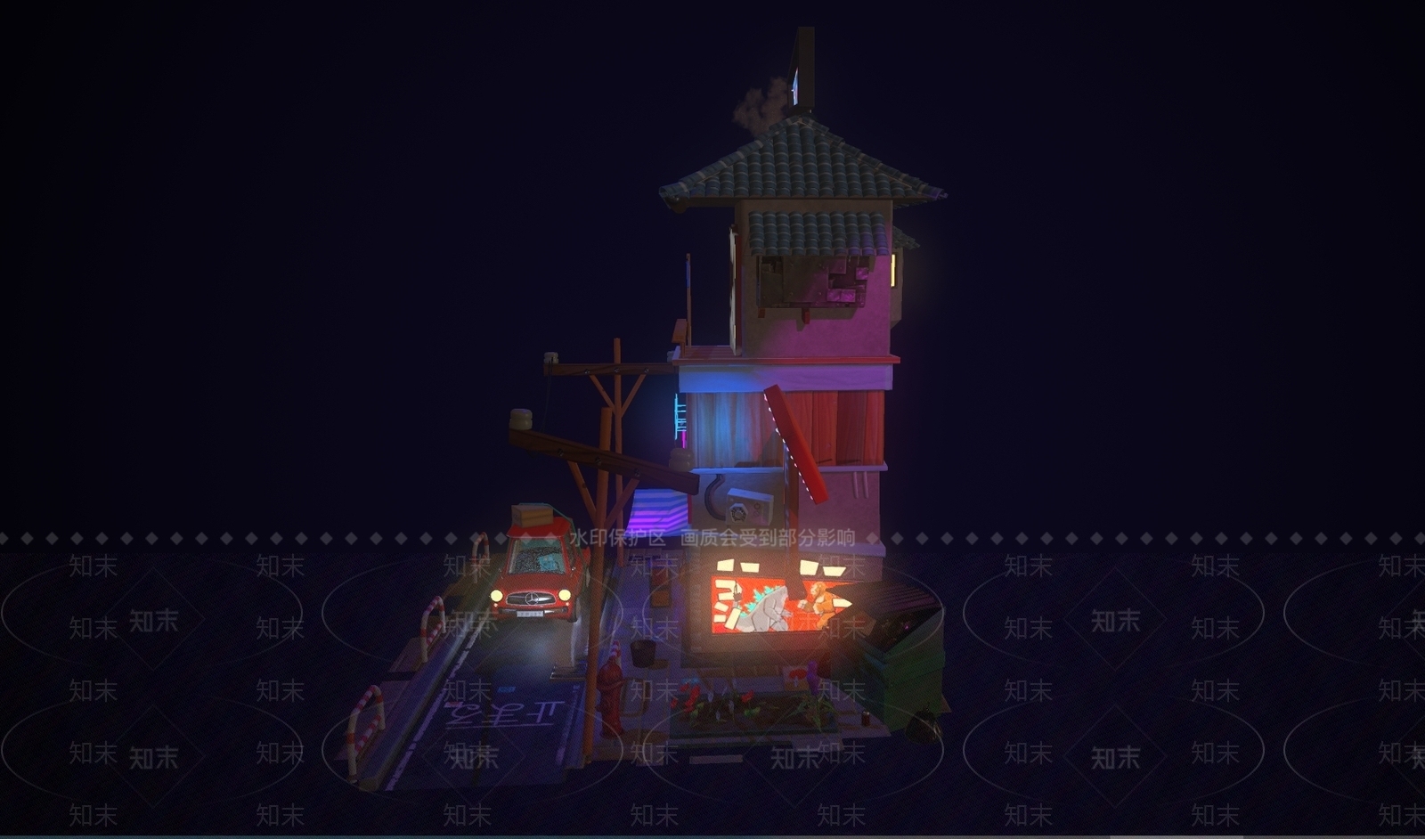 现代艺术风格建筑3D模型下载【ID:1175196386】