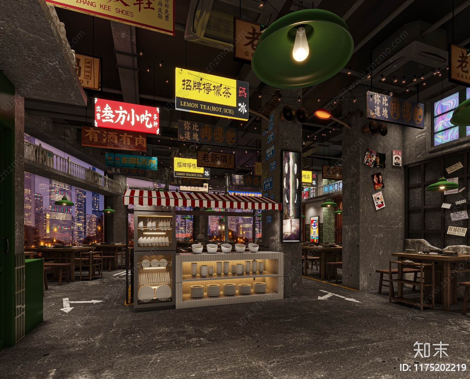 复古火锅店3D模型下载【ID:1175202219】