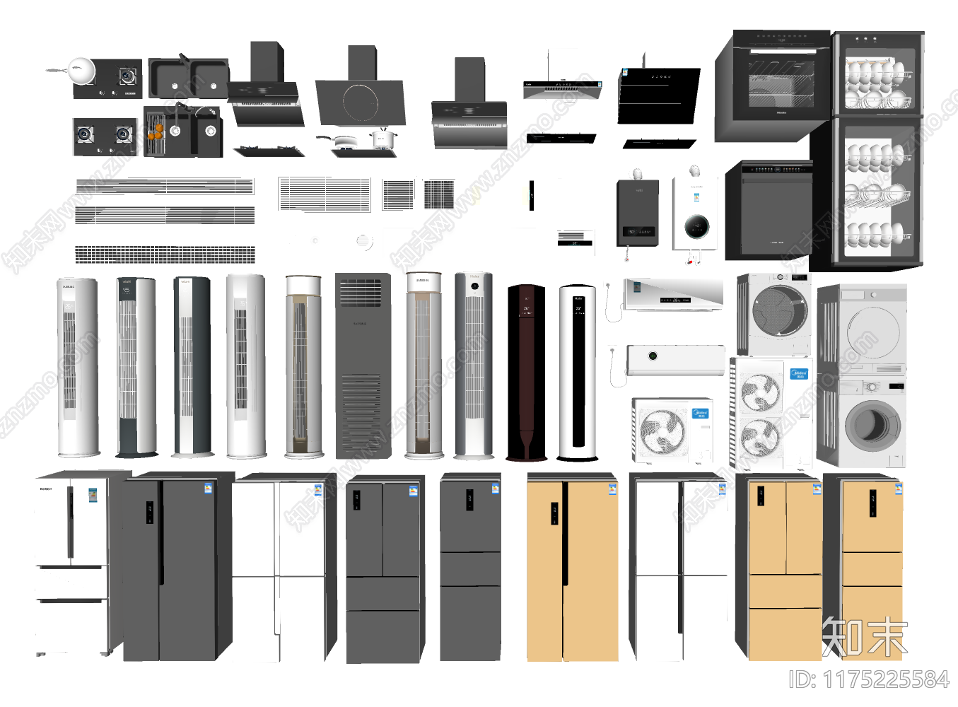 家用电器组合SU模型下载【ID:1175225584】