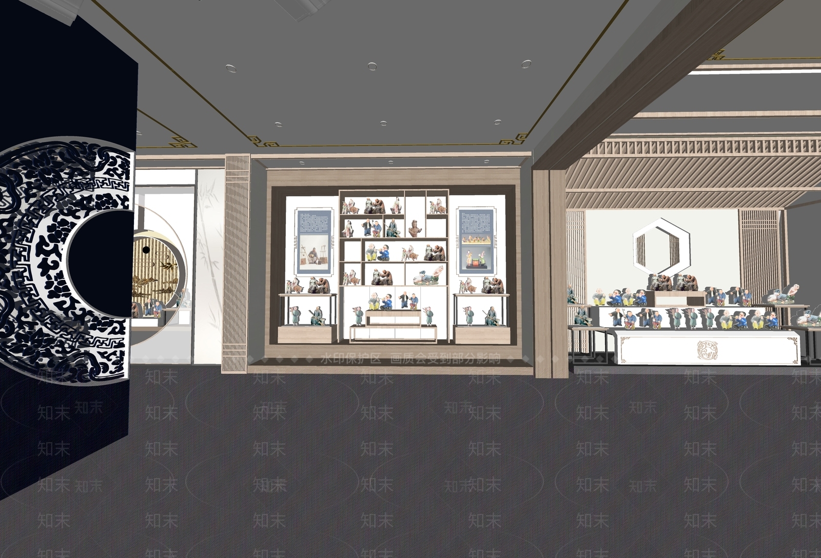 现代党建展厅SU模型下载【ID:1175533685】