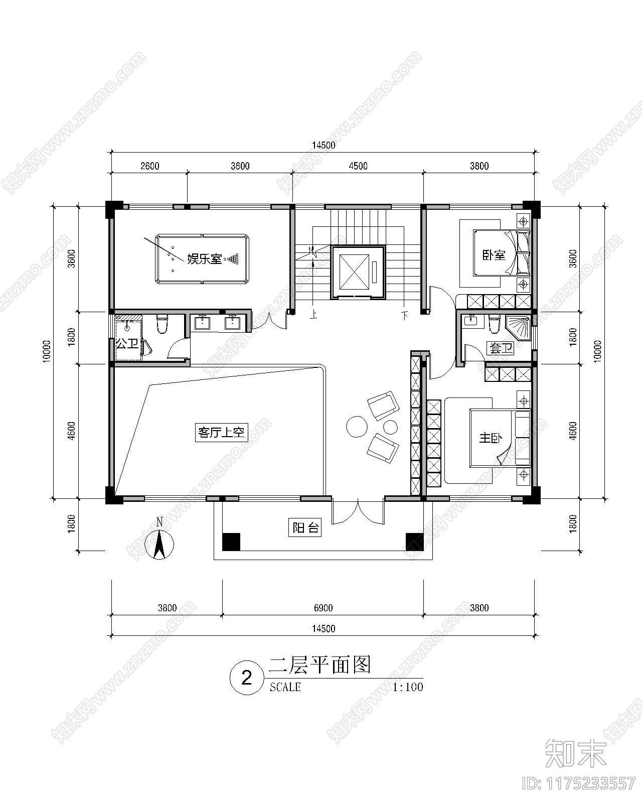 新中式欧式别墅建筑施工图下载【ID:1175233557】