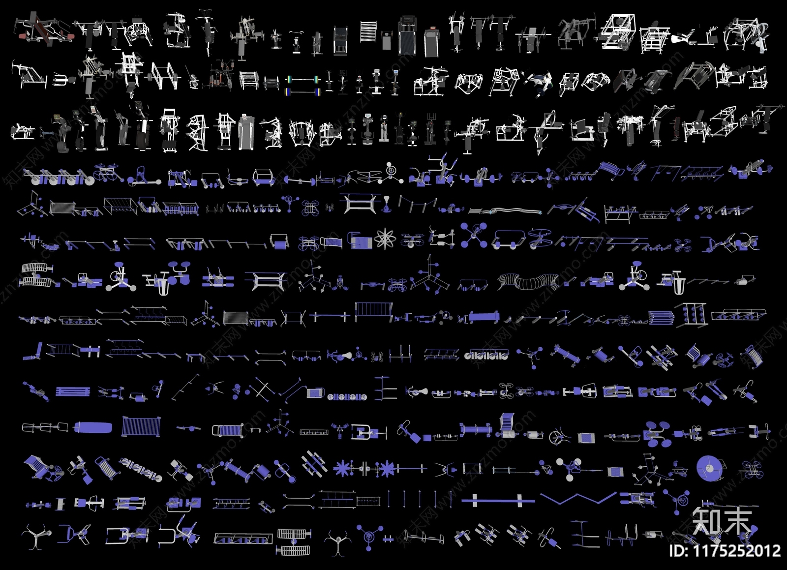 现代健身器材SU模型下载【ID:1175252012】