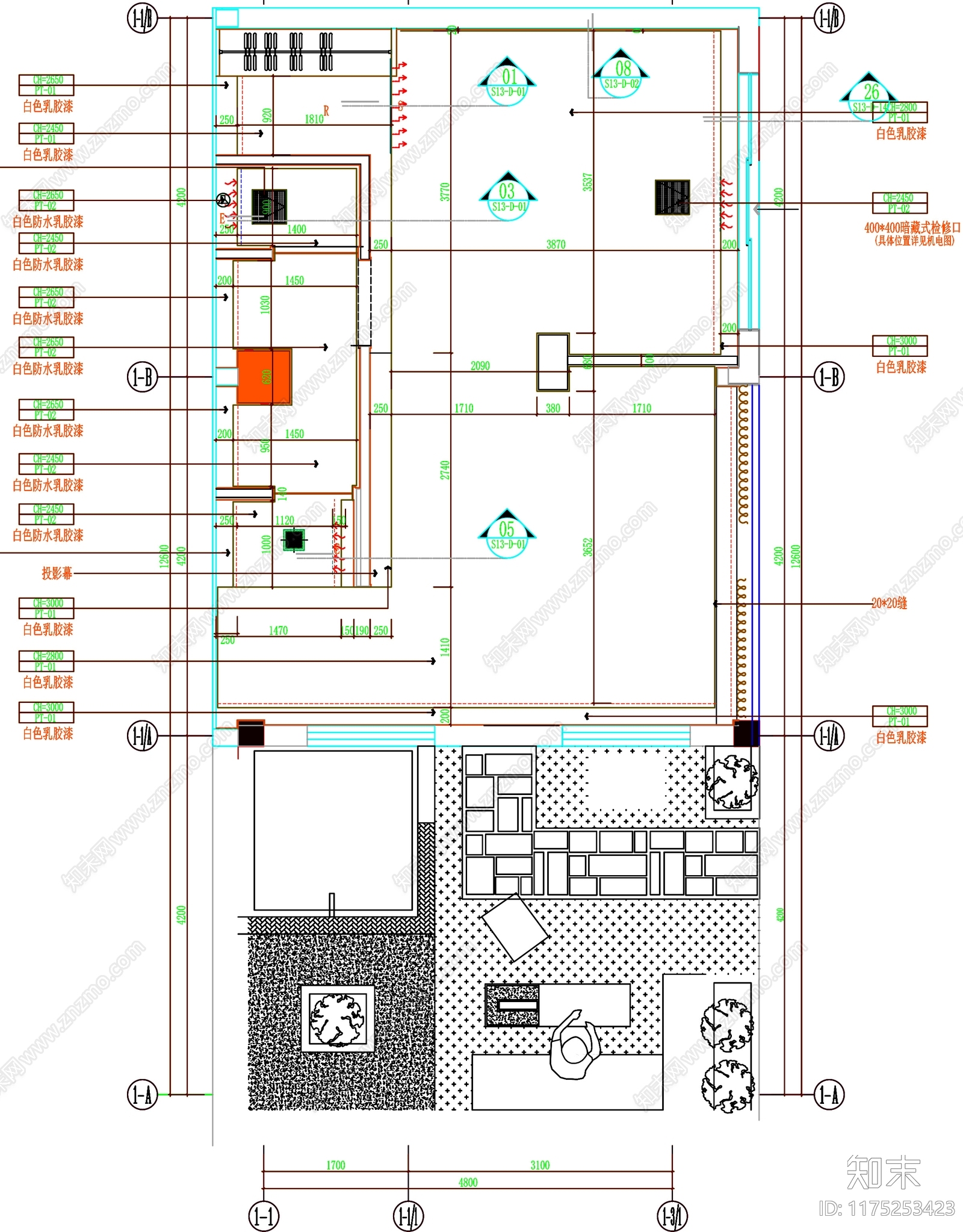 现代工装图库cad施工图下载【ID:1175253423】