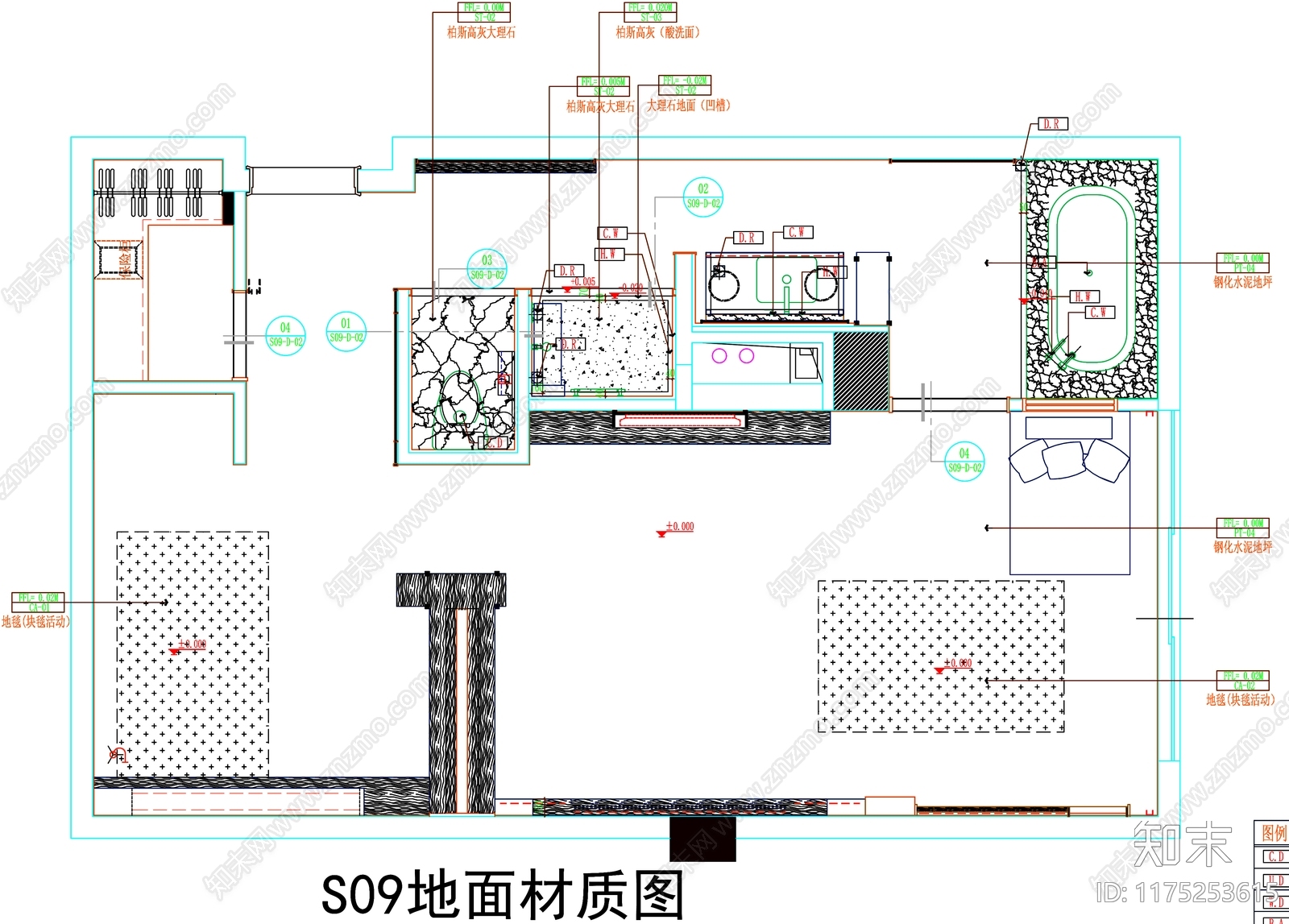 现代工装图库cad施工图下载【ID:1175253615】
