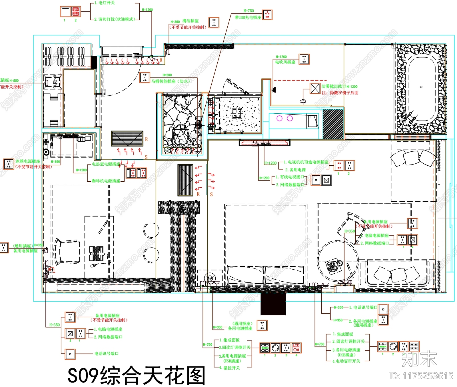 现代工装图库cad施工图下载【ID:1175253615】
