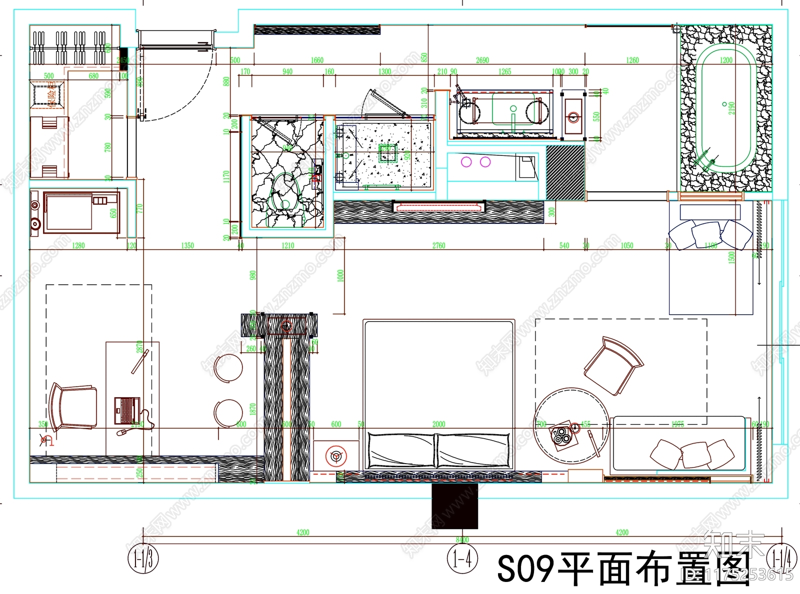 现代工装图库cad施工图下载【ID:1175253615】
