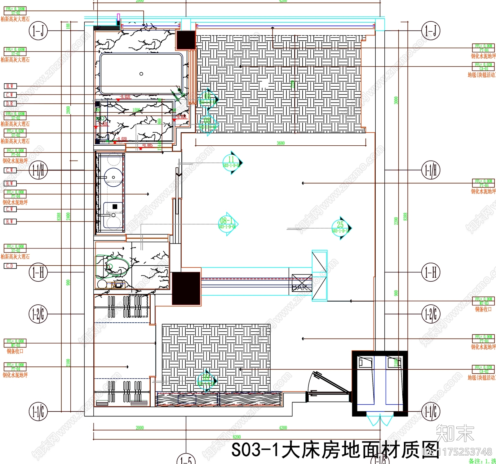 现代工装图库cad施工图下载【ID:1175253748】