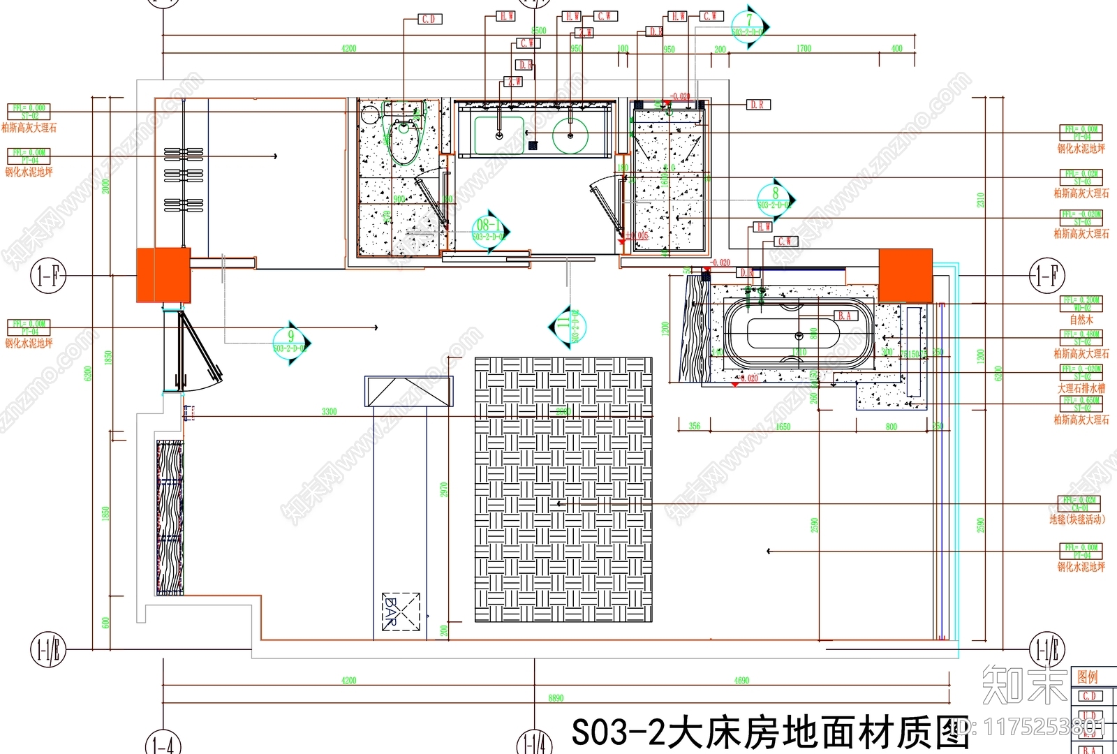 现代工装图库cad施工图下载【ID:1175253801】