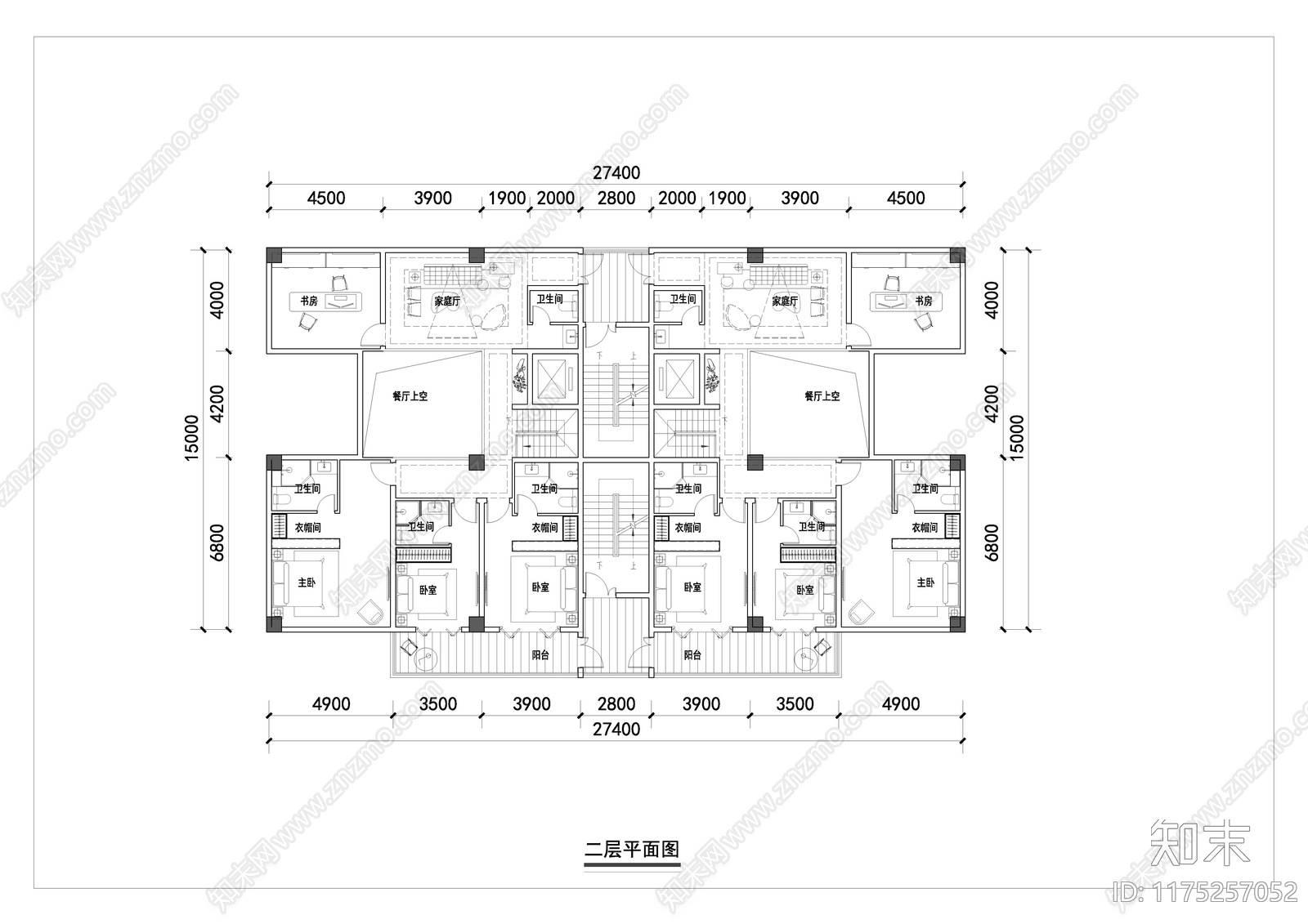 现代别墅建筑cad施工图下载【ID:1175257052】