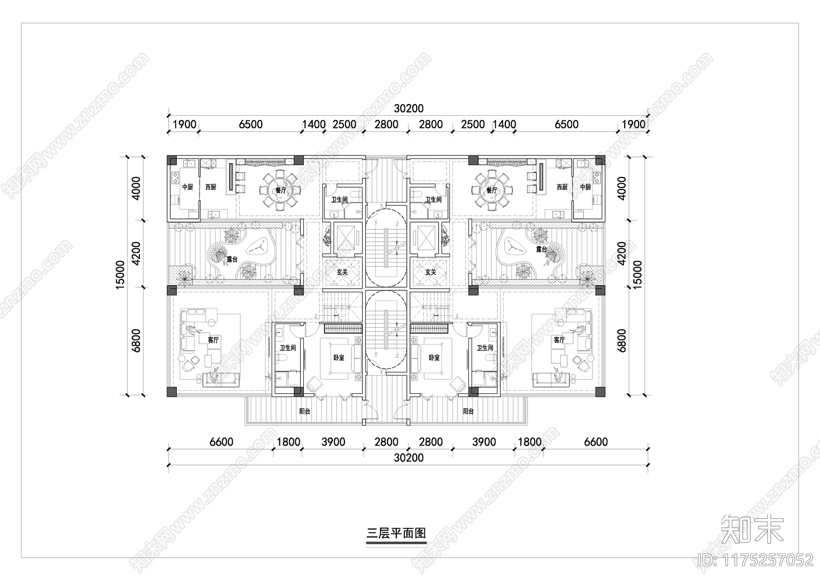 现代别墅建筑cad施工图下载【ID:1175257052】