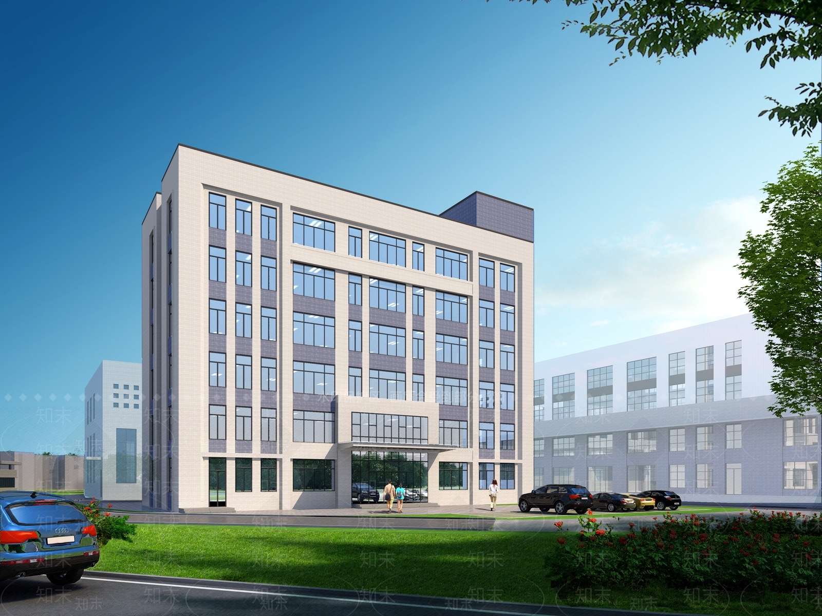 现代办公楼3D模型下载【ID:1175257816】