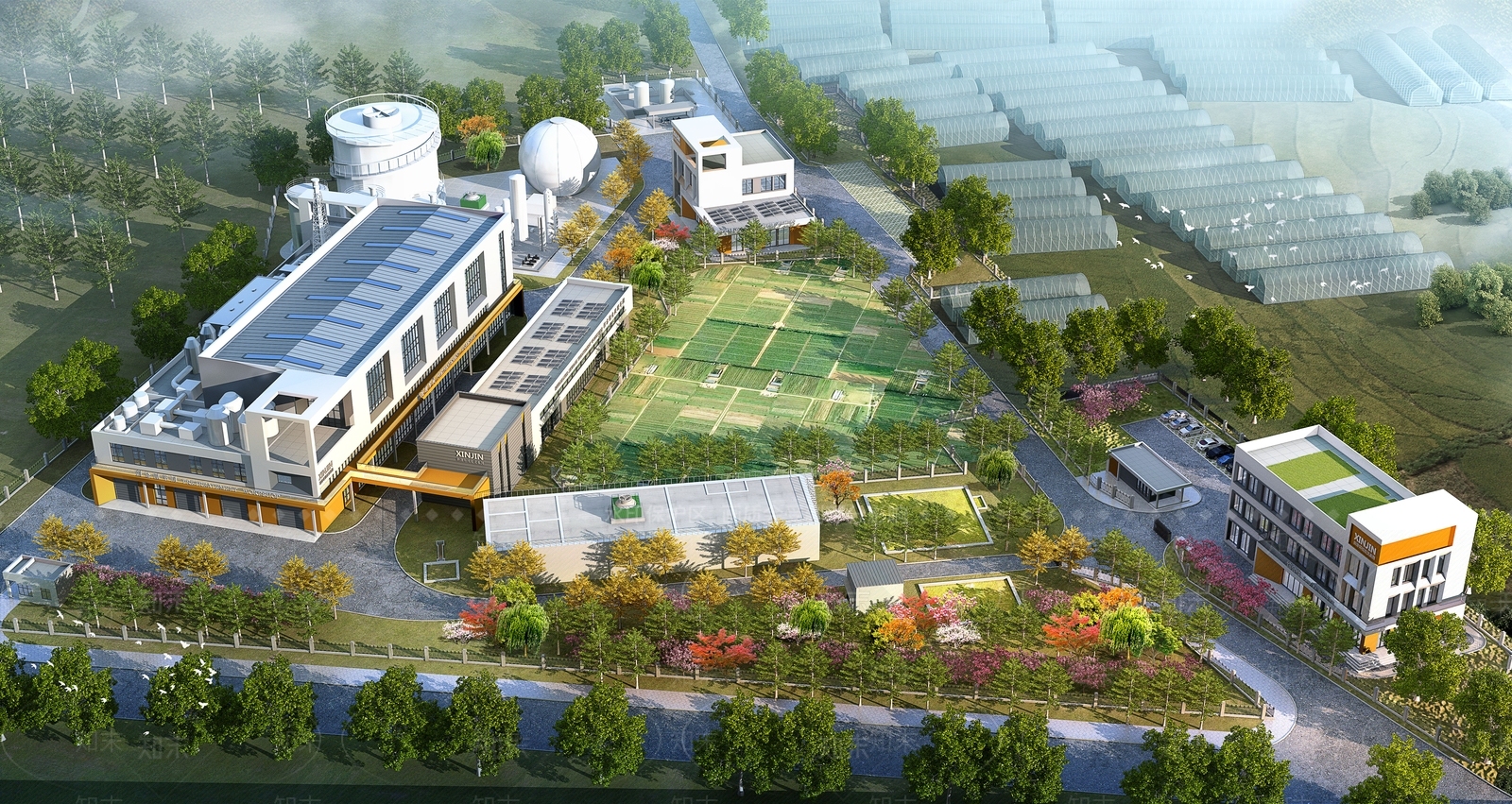简约现代鸟瞰规划3D模型下载【ID:1175261947】