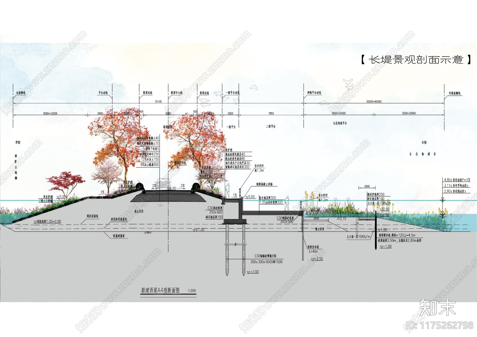 现代新中式滨水公园景观下载【ID:1175262798】