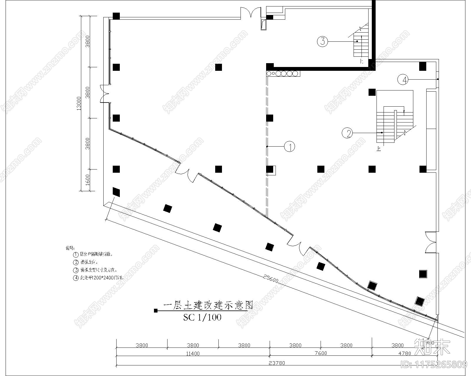 现代中餐厅cad施工图下载【ID:1175265809】