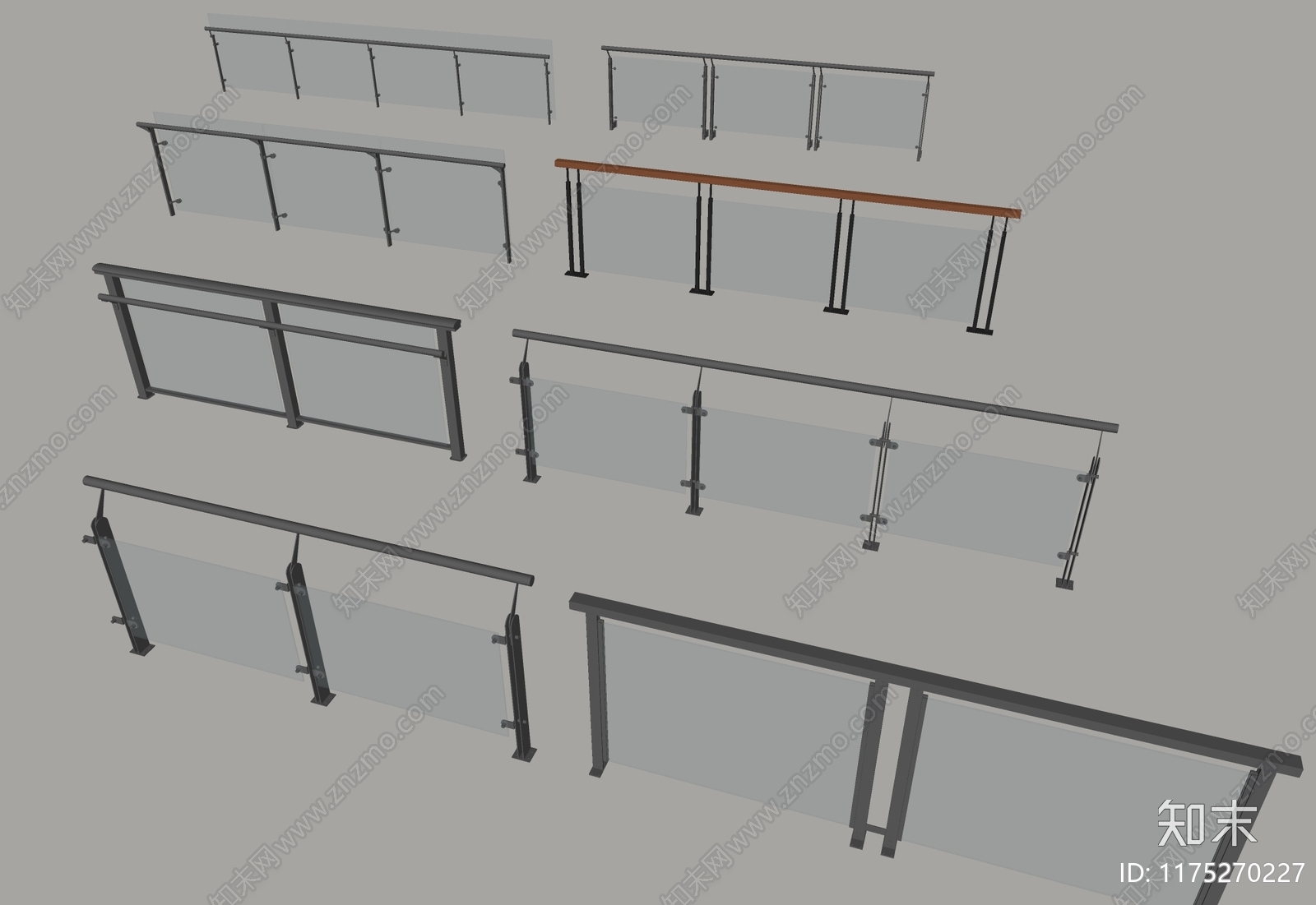 现代围栏护栏SU模型下载【ID:1175270227】