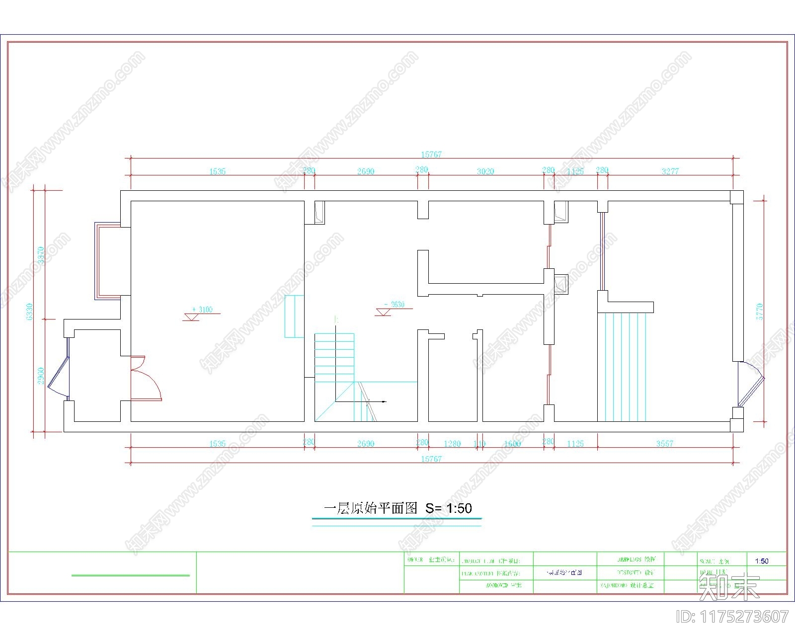 别墅cad施工图下载【ID:1175273607】