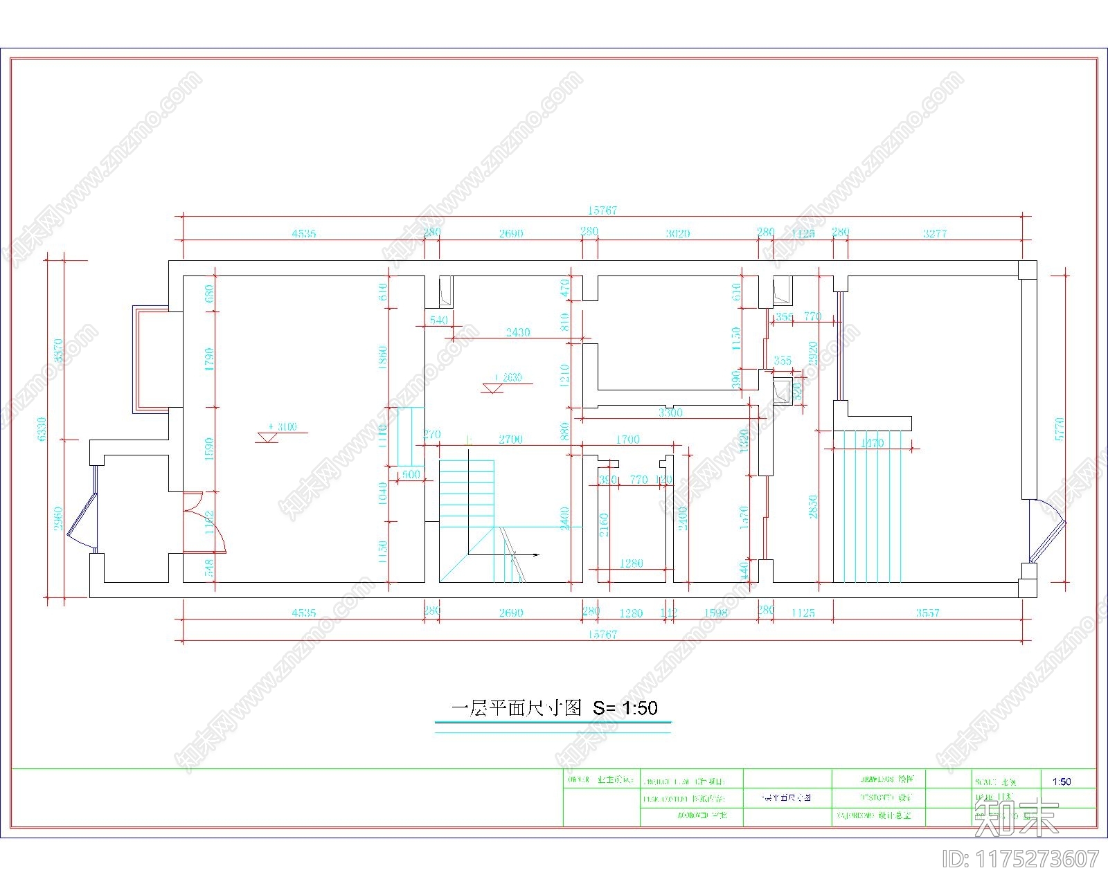 别墅cad施工图下载【ID:1175273607】