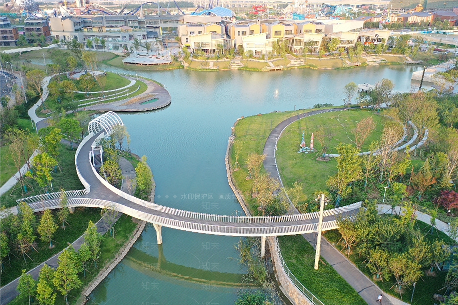 现代滨水景观SU模型下载【ID:1175275950】