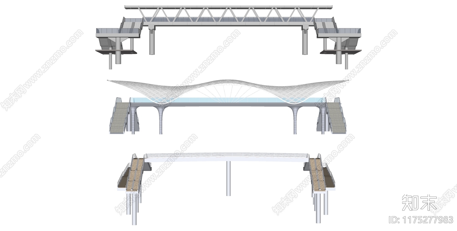 现代天桥SU模型下载【ID:1175277983】